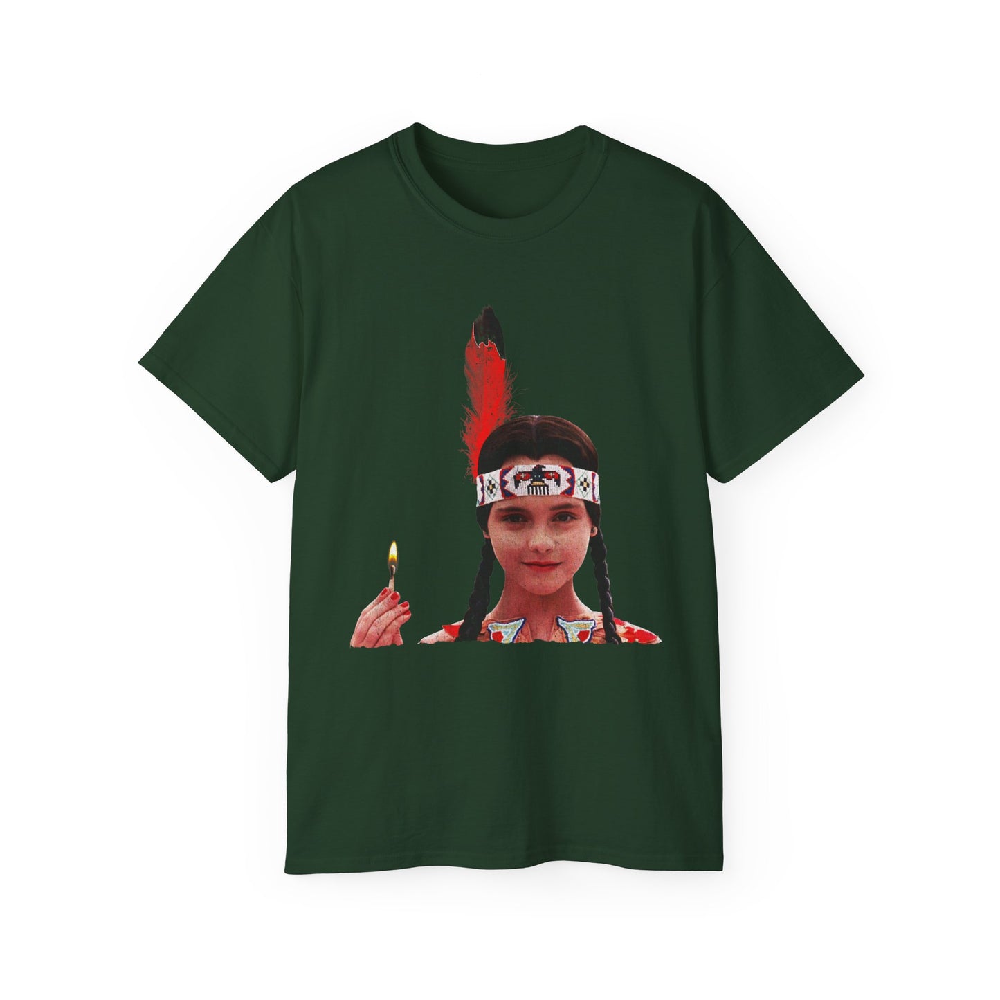 Native American Goth Girl Dark Thanksgiving Play Speech Unisex Ultra Cotton Tee