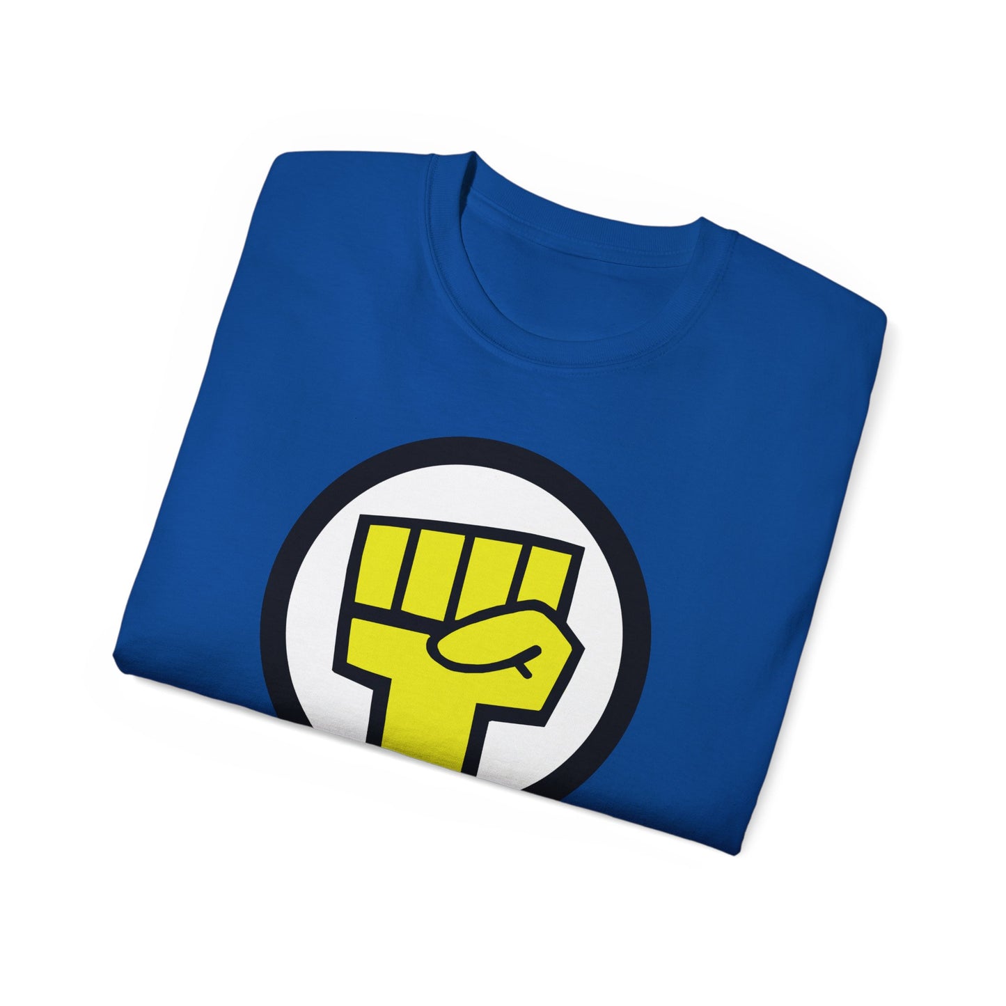 Raised Yellow Fist Logo Animated Rock Band Cosplay Unisex Tee