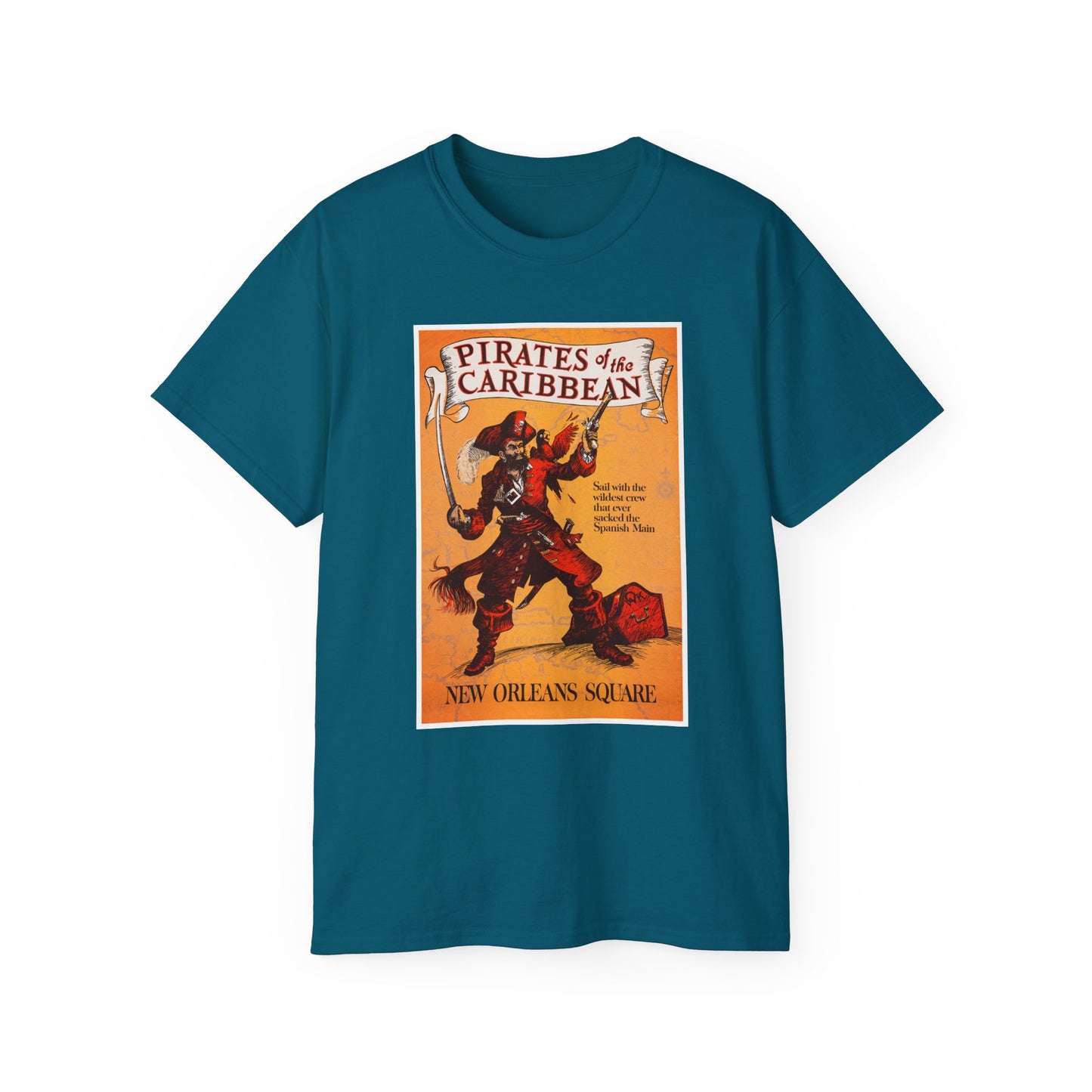 New Orleans Square Vintage Pirate Poster Unisex Classic Tee