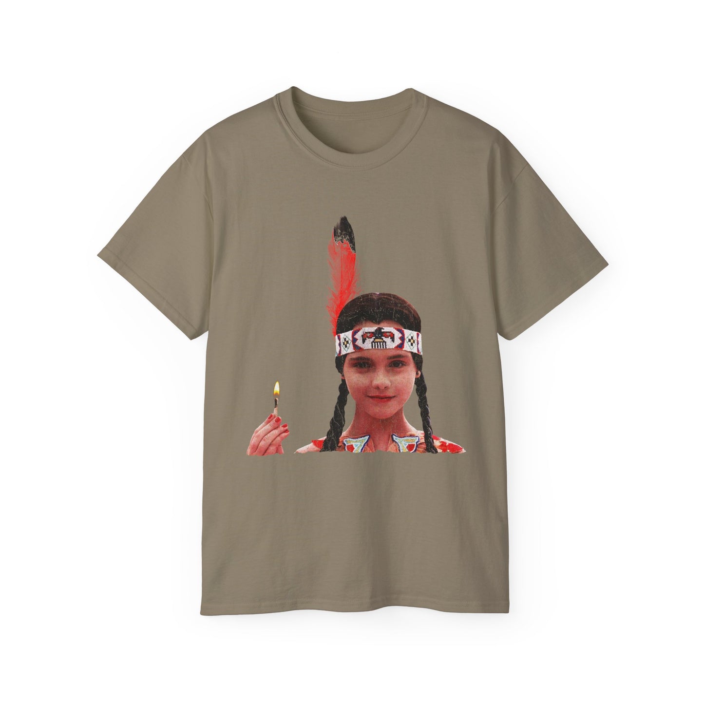 Native American Goth Girl Dark Thanksgiving Play Speech Unisex Ultra Cotton Tee