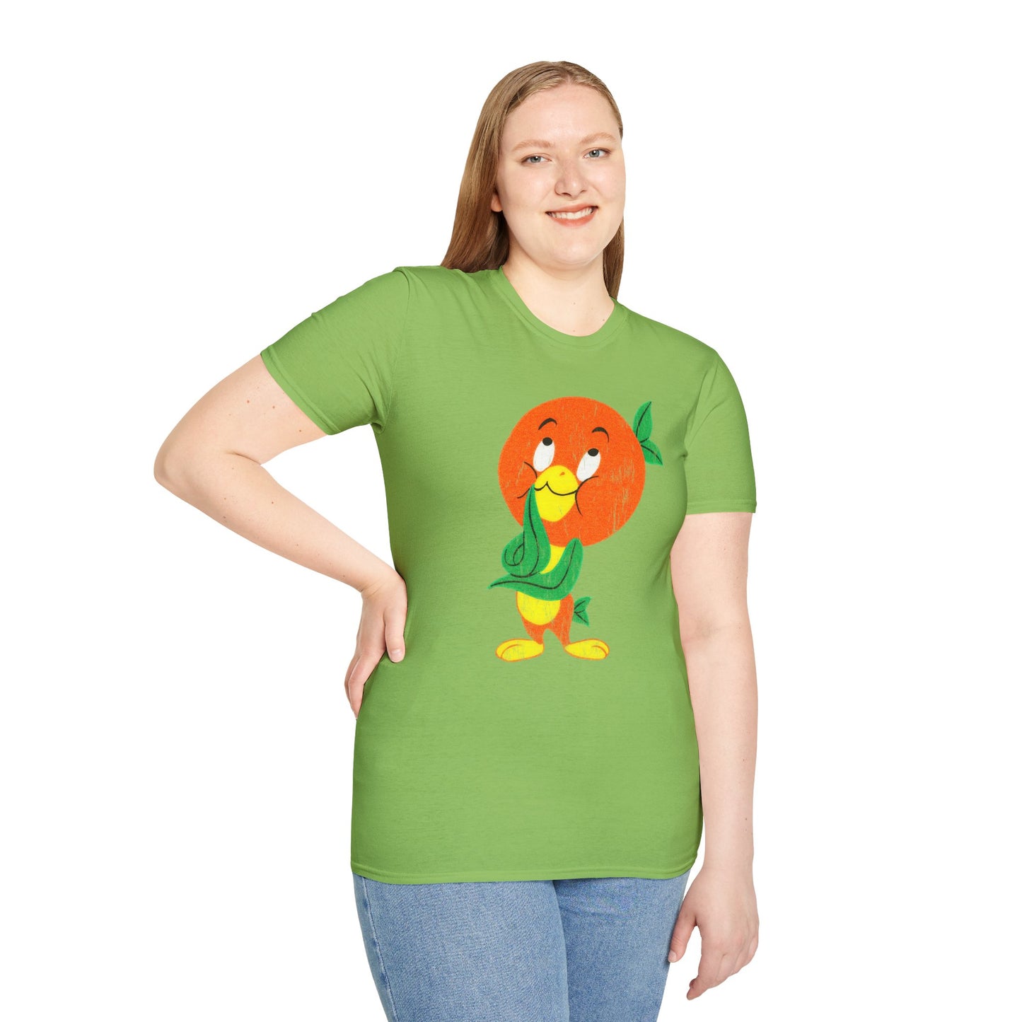 Orange Bird Distressed Softstyle Unisex T-Shirt
