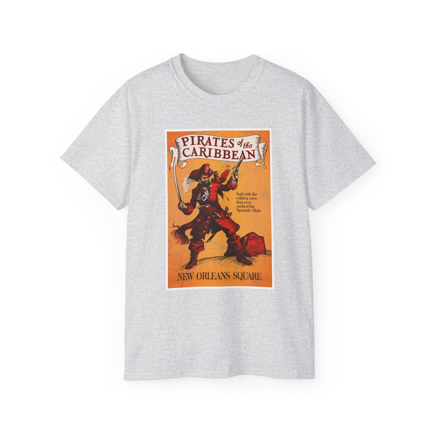 New Orleans Square Vintage Pirate Poster Unisex Classic Tee