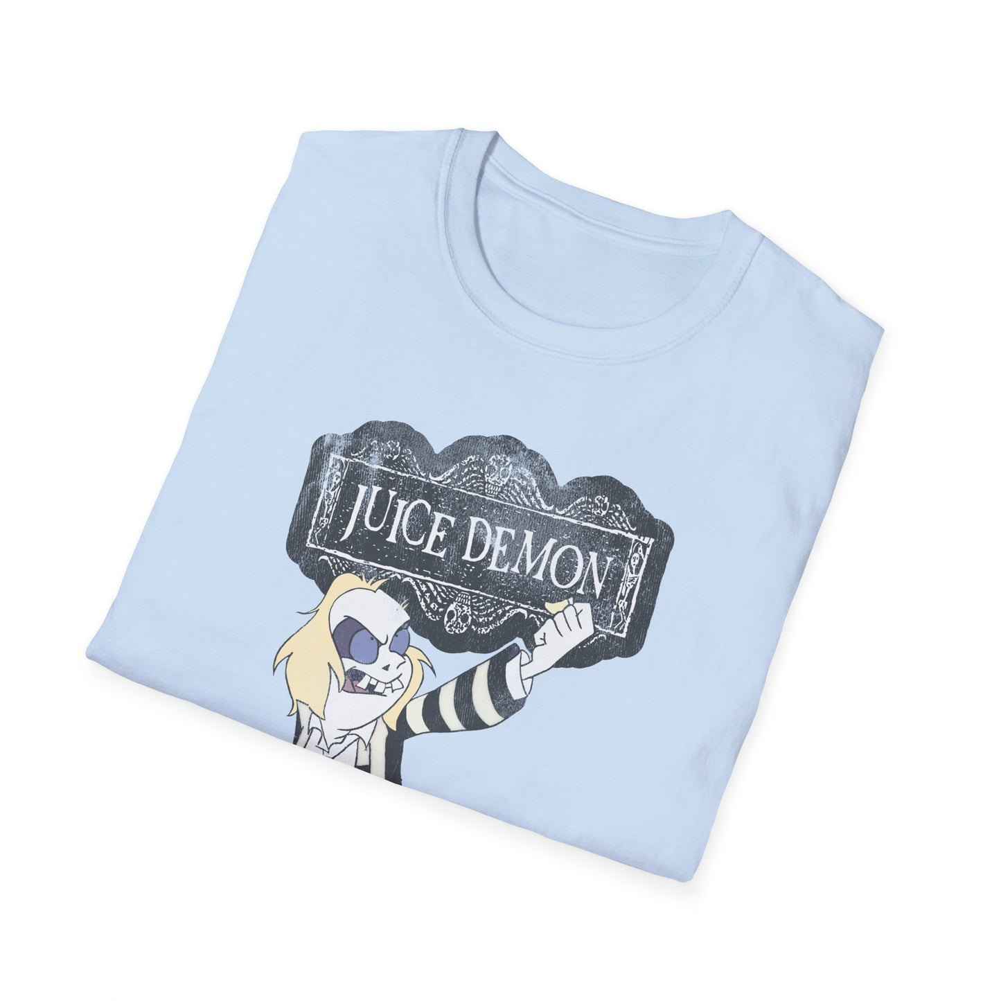 Juice Demon Engrish Parody Meme Distressed Unisex Softstyle T-Shirt