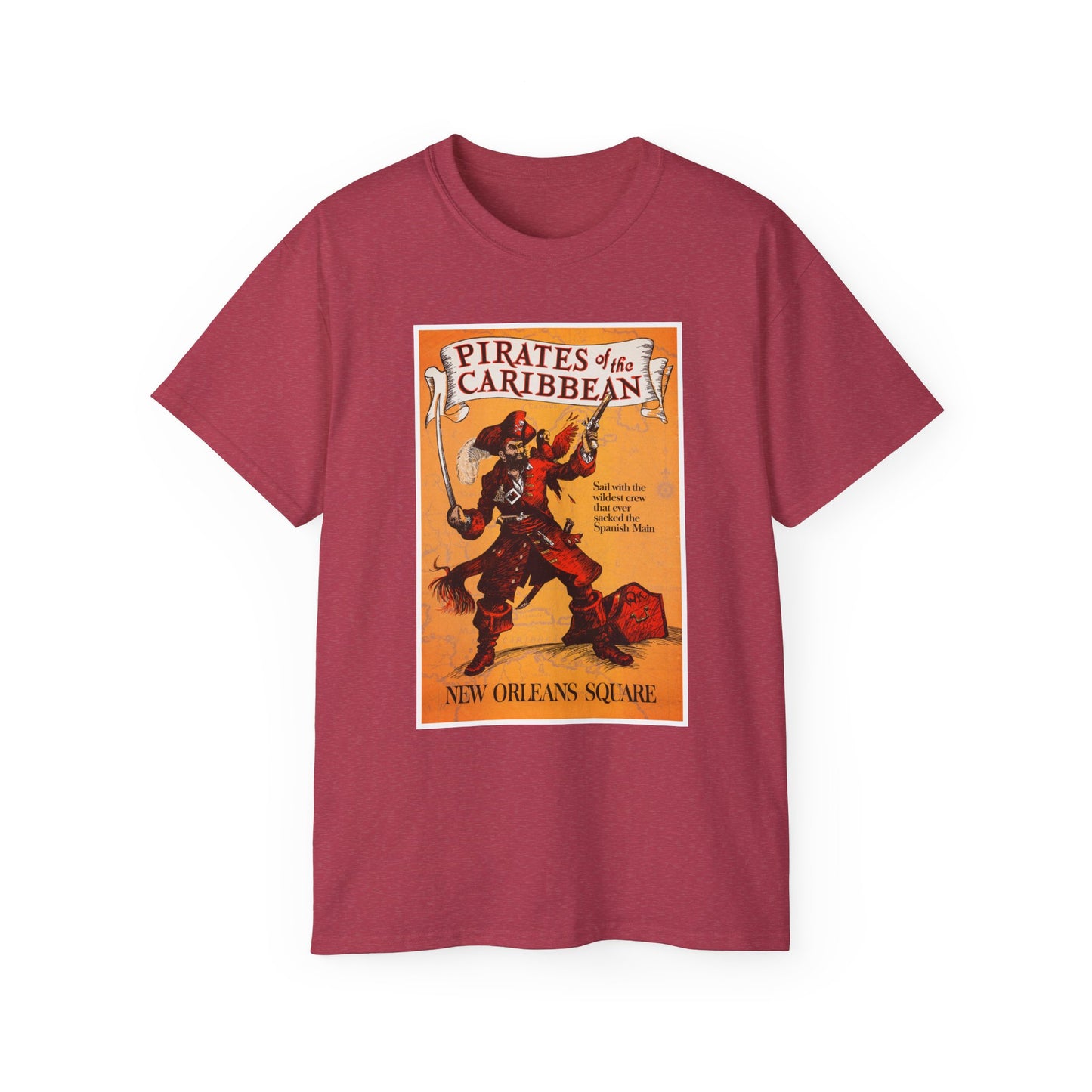 New Orleans Square Vintage Pirate Poster Unisex Classic Tee