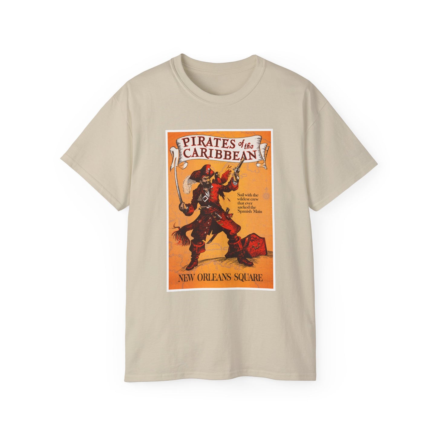 New Orleans Square Vintage Pirate Poster Unisex Classic Tee