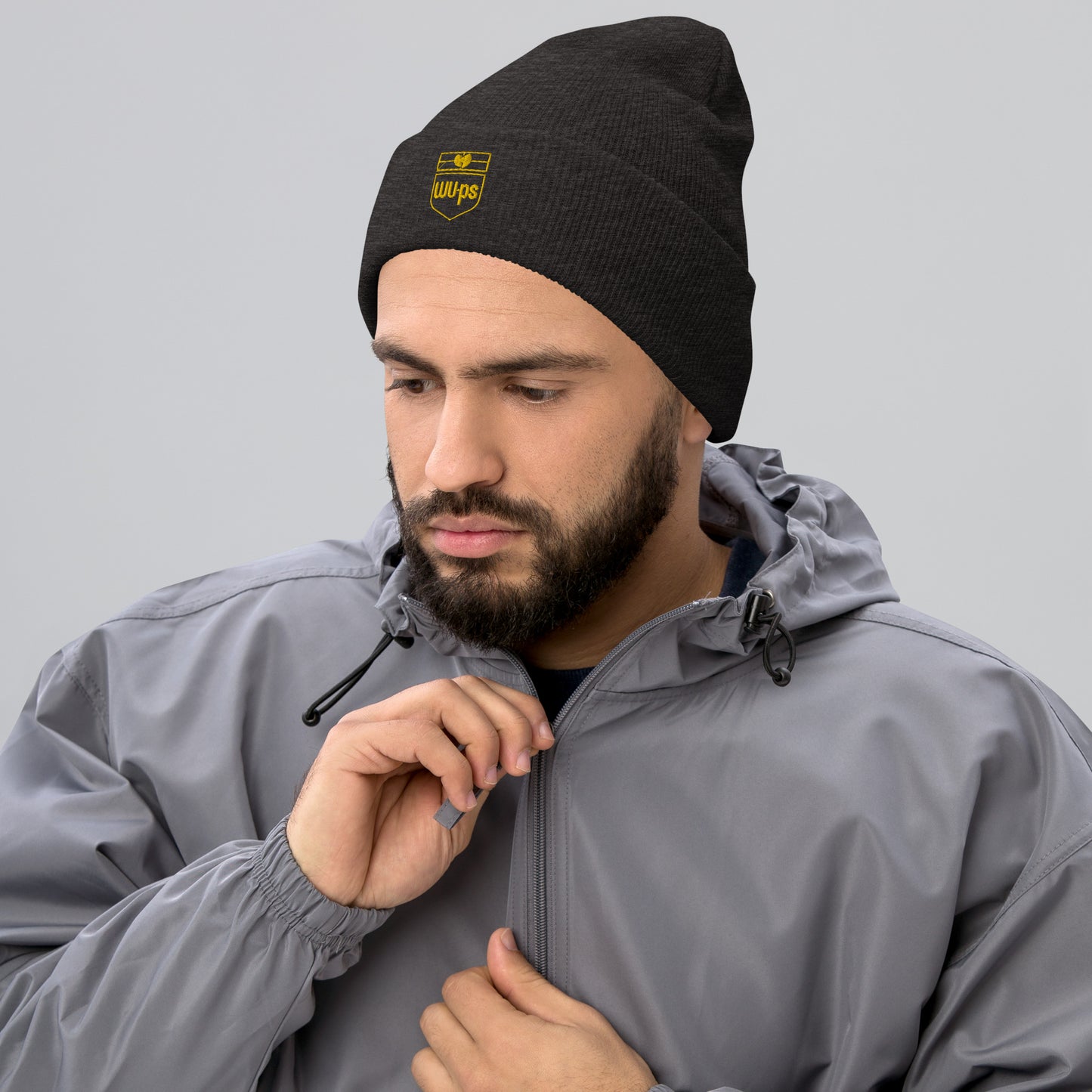 WU-ps  Embroidered Logo Cuffed Beanie