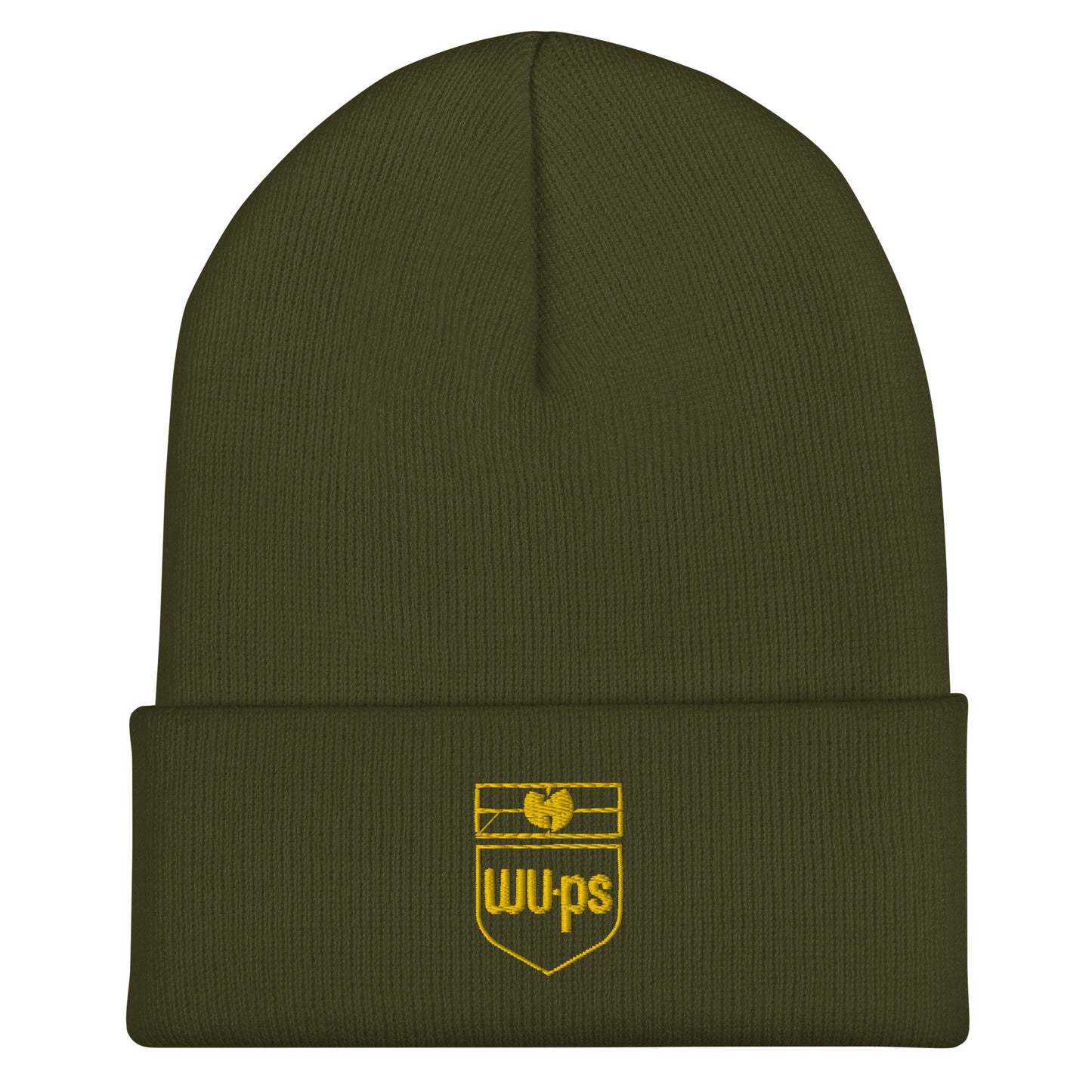 WU-ps  Embroidered Logo Cuffed Beanie