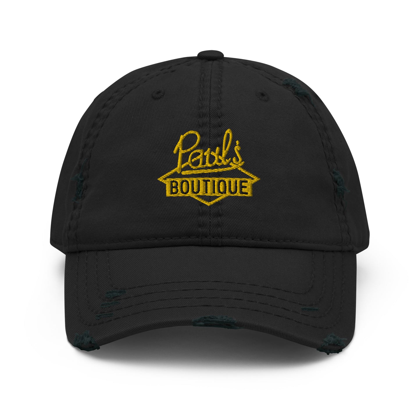 Paul’s Boutique Embroidered Diamond Logo (Gold) Distressed Baseball Cap