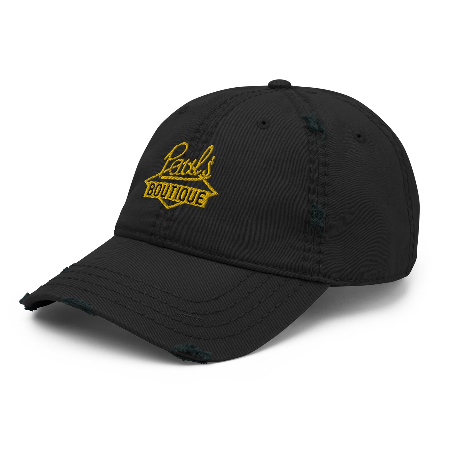Paul’s Boutique Embroidered Diamond Logo (Gold) Distressed Baseball Cap