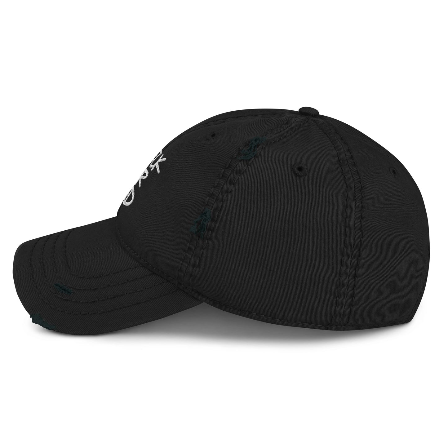 CHECK YOUR HEAD Embroidered Distressed Hat | Classic Hip Hop Streetwear Mental Health Awareness Cap