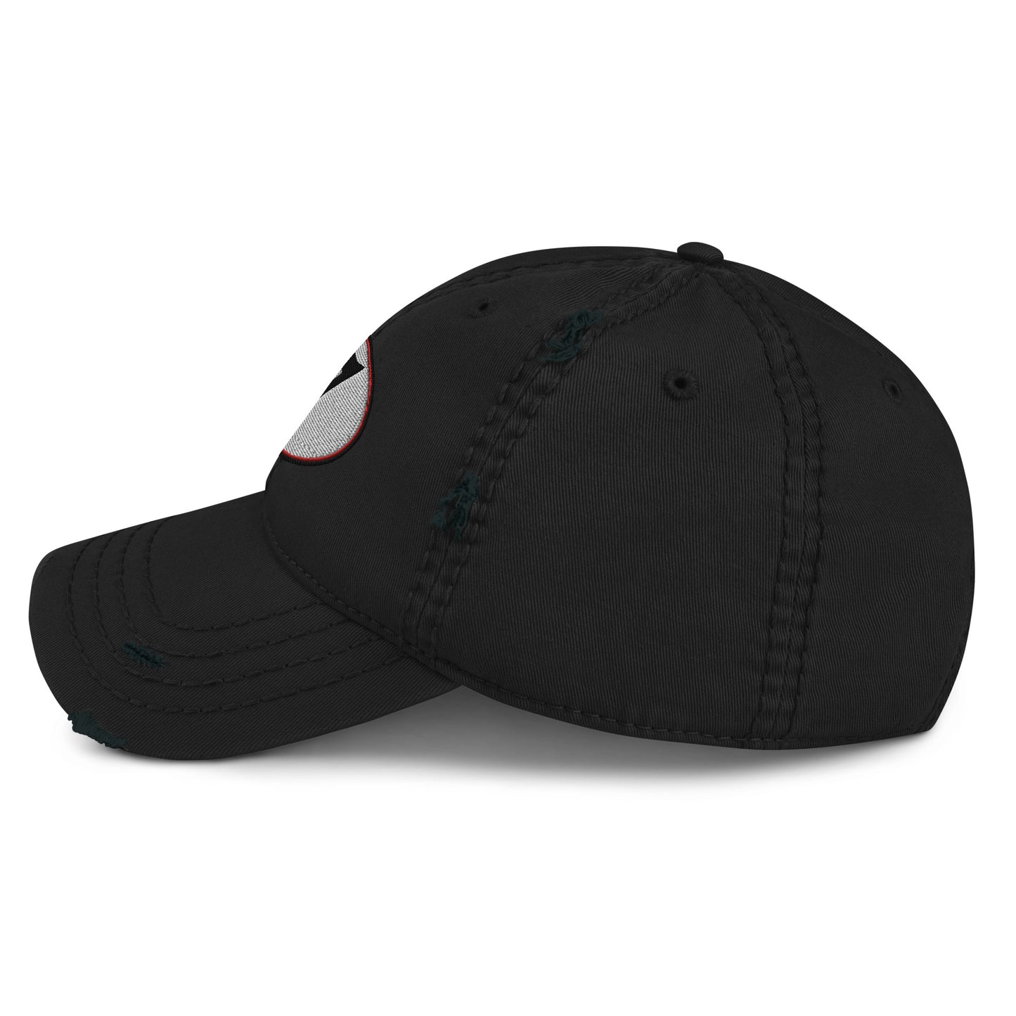 v7 Moto Racer (White) Rear Fairing Number Plate Distressed Baseball Cap