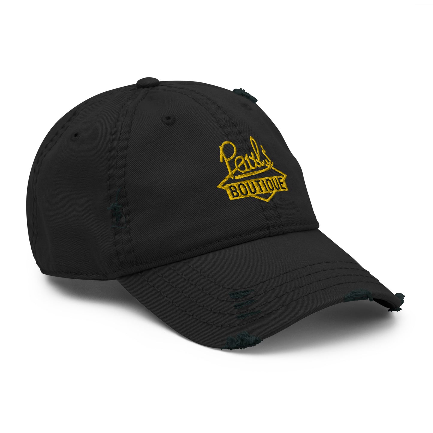 Paul’s Boutique Embroidered Diamond Logo (Gold) Distressed Baseball Cap