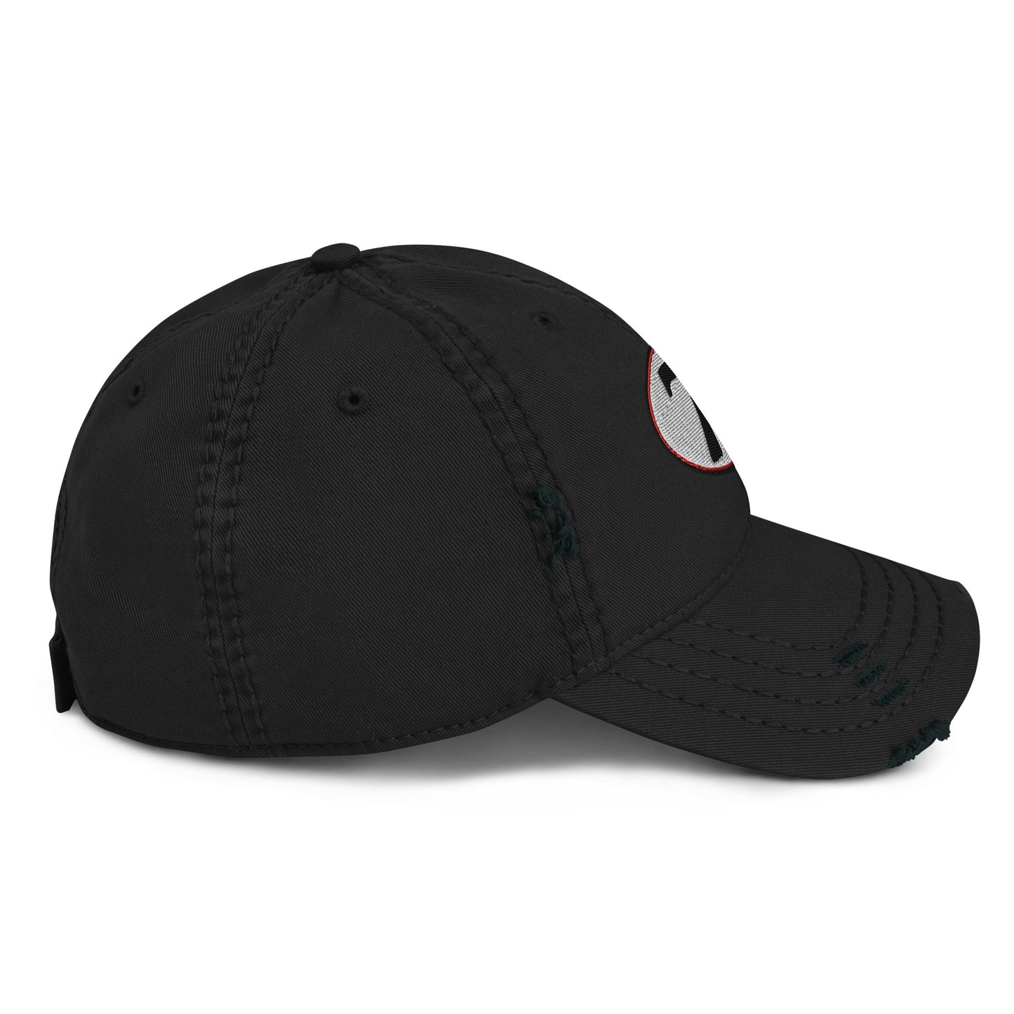 v7 Moto Racer (White) Rear Fairing Number Plate Distressed Baseball Cap