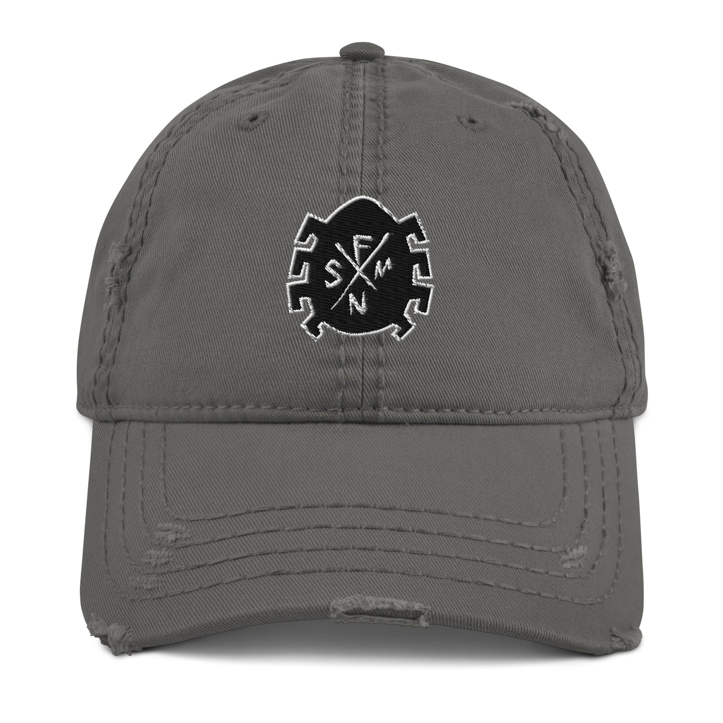 Anarchic Spider Embroidered Patch Logo | Friendly Neighborhood FNSM Punk Rock Style Distressed Cap