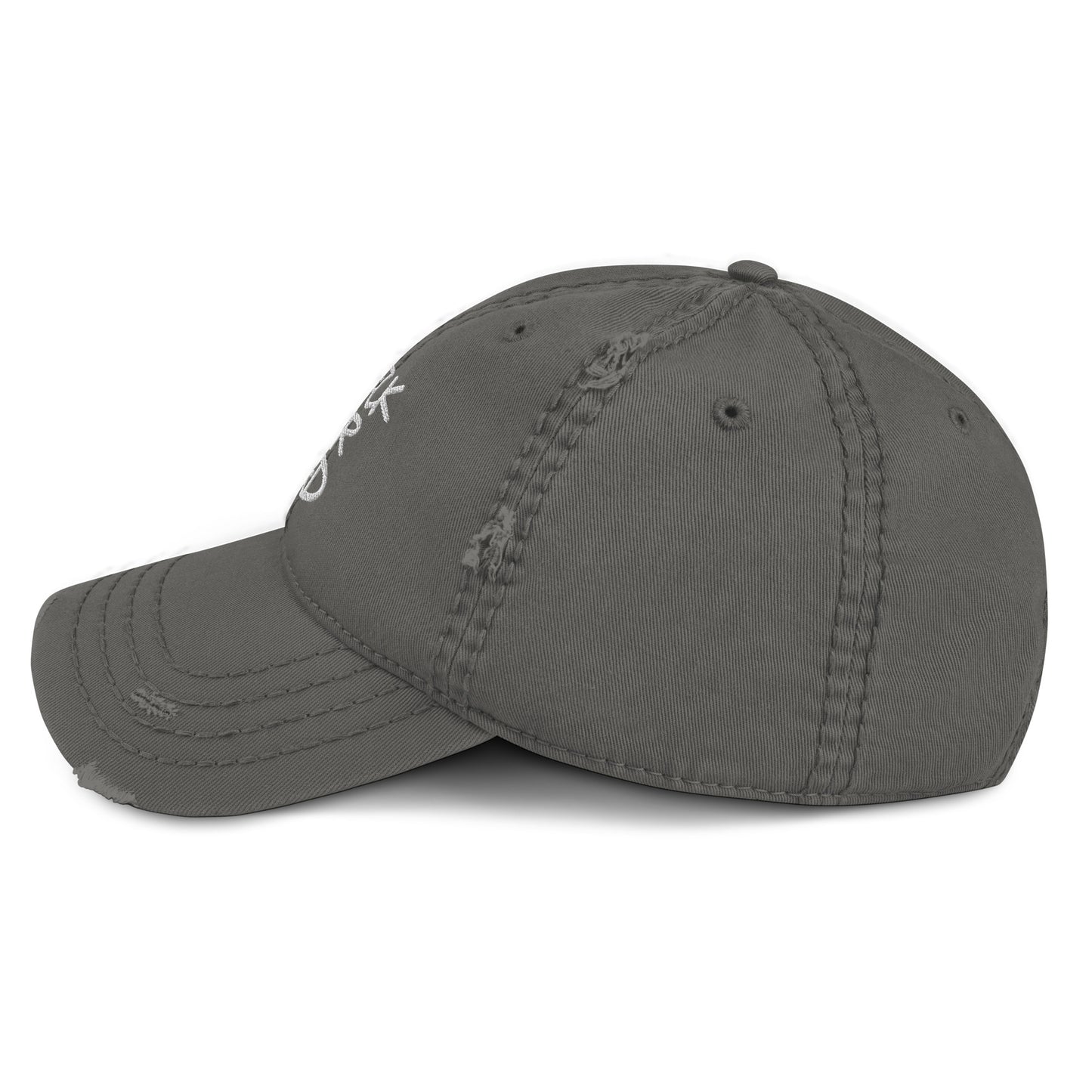 CHECK YOUR HEAD Embroidered Distressed Hat | Classic Hip Hop Streetwear Mental Health Awareness Cap