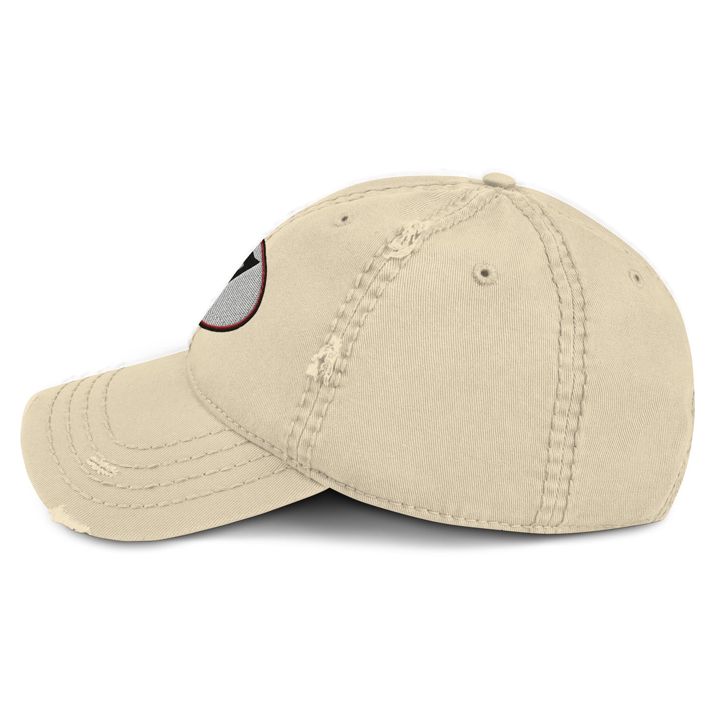 v7 Moto Racer (White) Rear Fairing Number Plate Distressed Baseball Cap