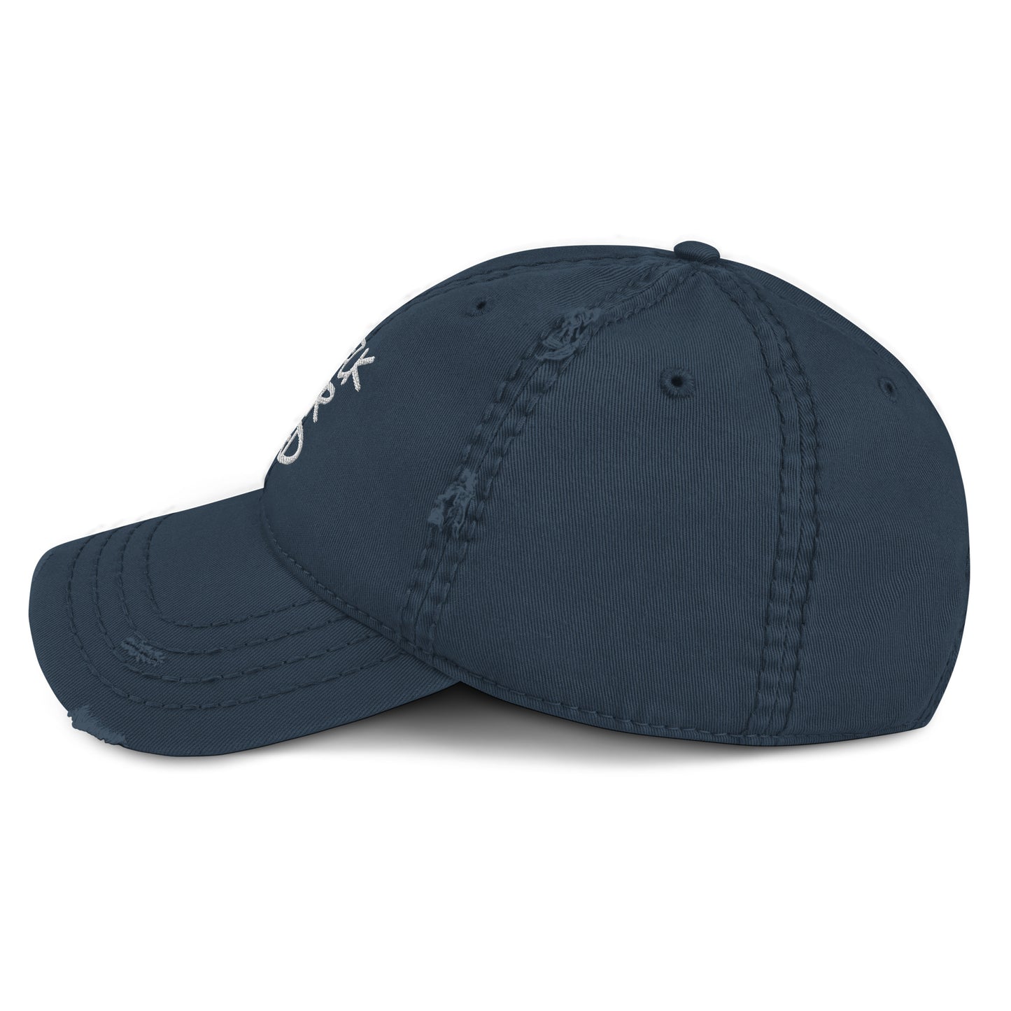 CHECK YOUR HEAD Embroidered Distressed Hat | Classic Hip Hop Streetwear Mental Health Awareness Cap