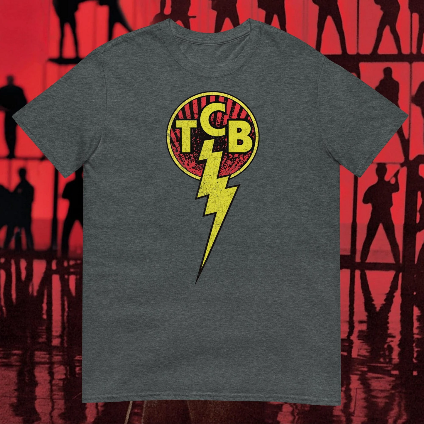 TCB Circle Distressed Logo | Taking Care Of Business Lightning Bolt Unisex T-Shirt