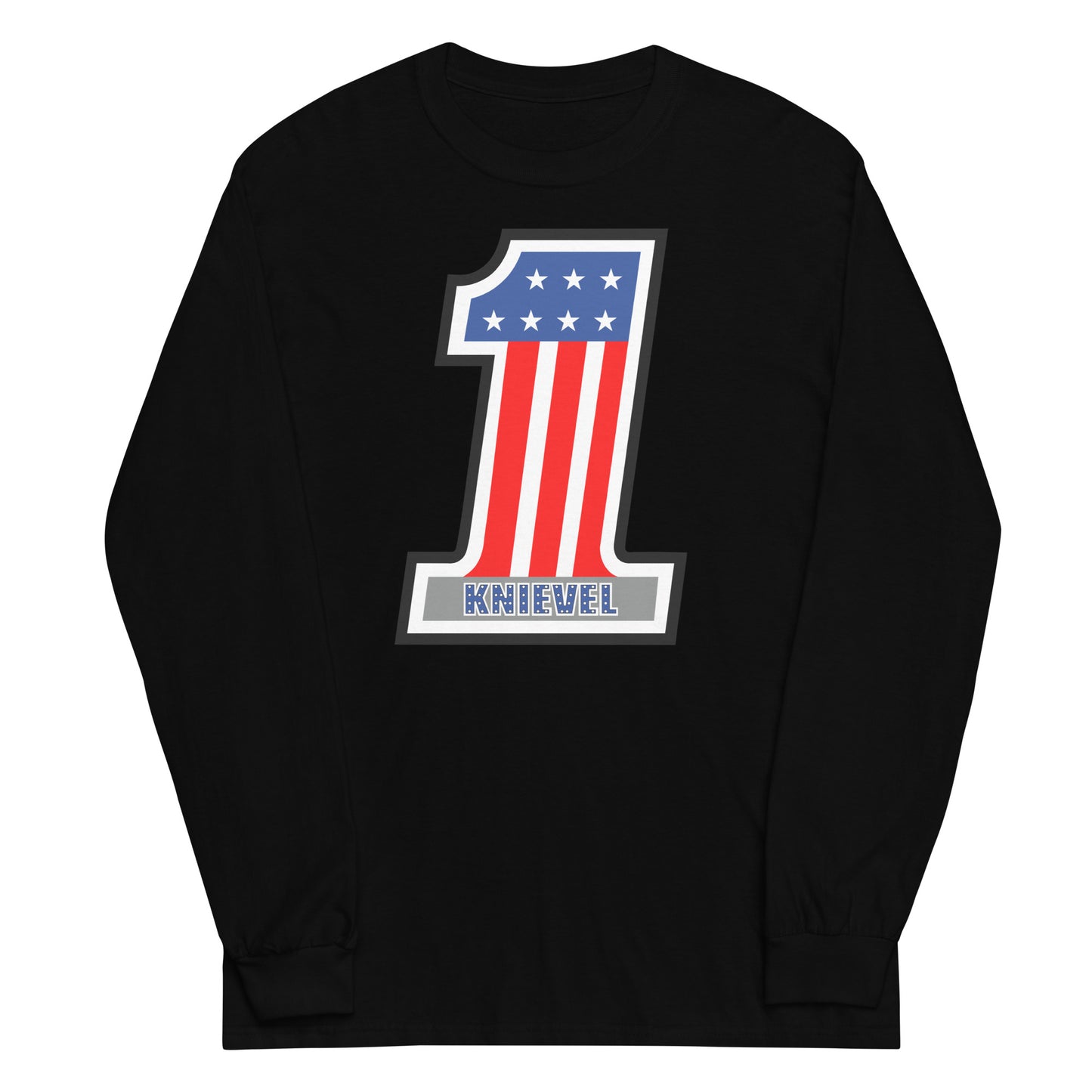 Number One Stars & Stripes Stuntman Motorcycle Racing #1 Long Sleeve Shirt