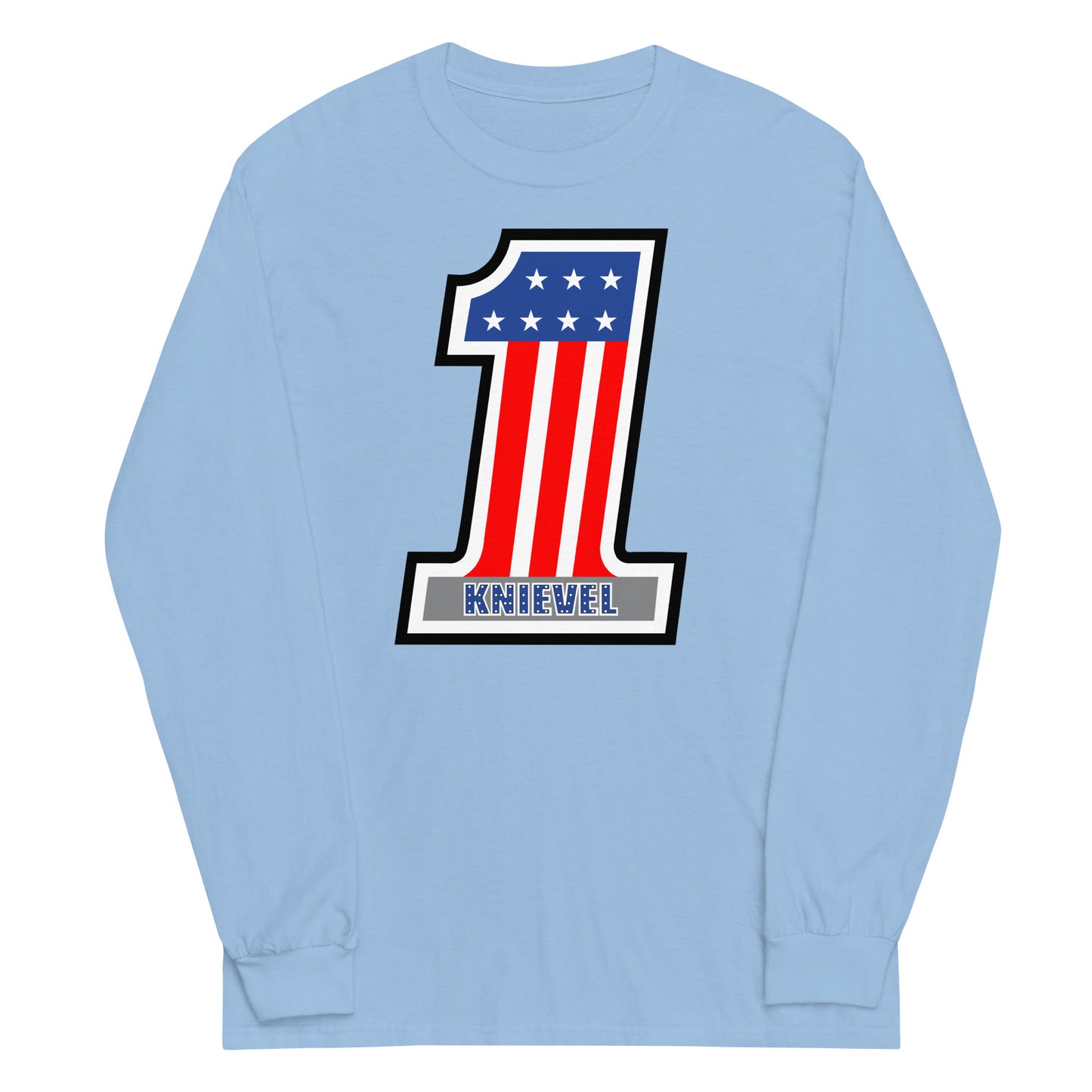 Number One Stars & Stripes Stuntman Motorcycle Racing #1 Long Sleeve Shirt