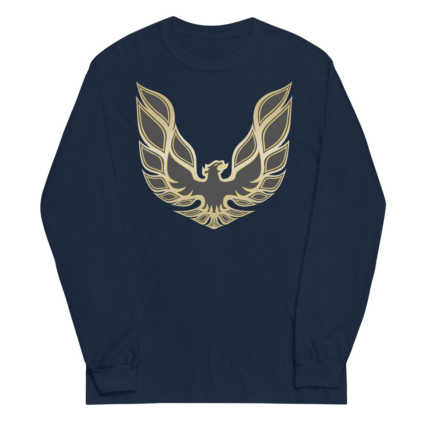 Screaming Chicken Hood Decal 70s Iconic Burt Reynolds Chase Movie Classic Muscle Car Phoenix Emblem Long Sleeve Shirt