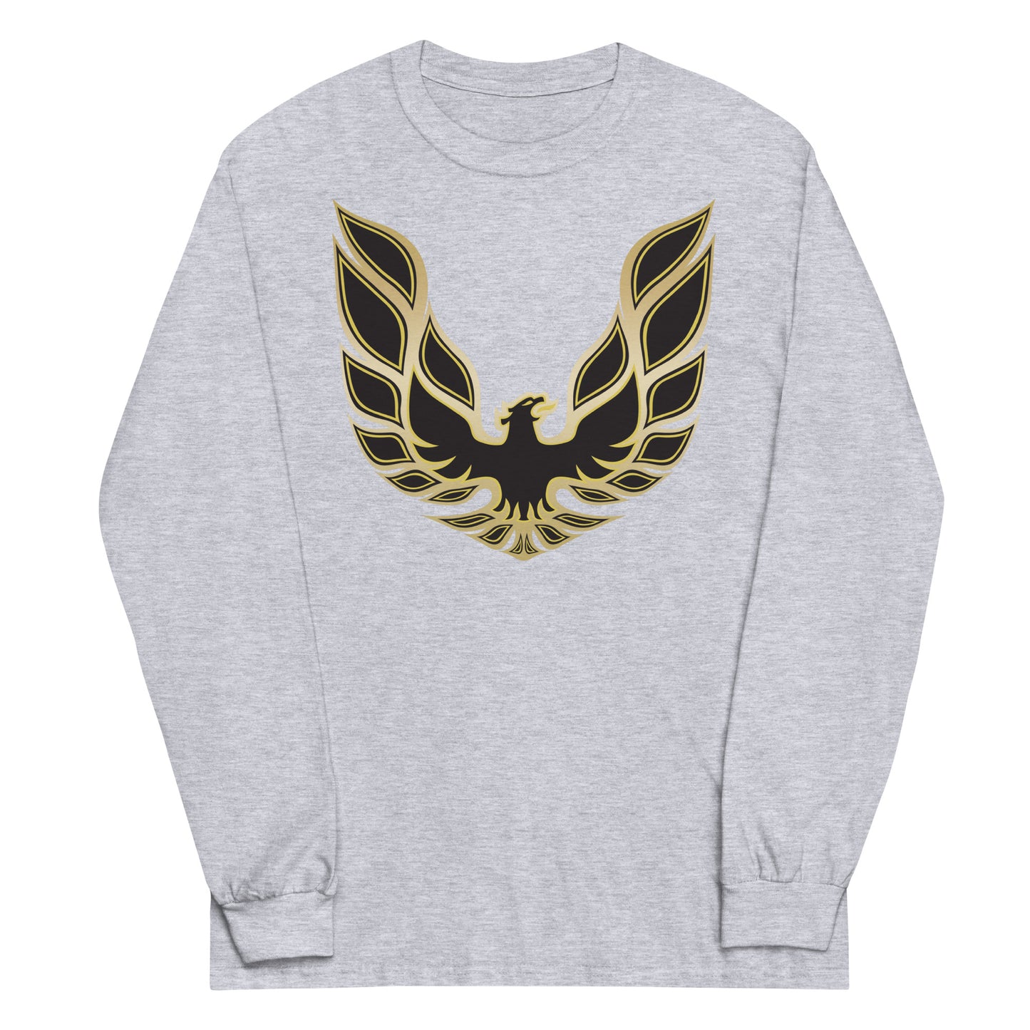 Screaming Chicken Hood Decal 70s Iconic Burt Reynolds Chase Movie Classic Muscle Car Phoenix Emblem Long Sleeve Shirt
