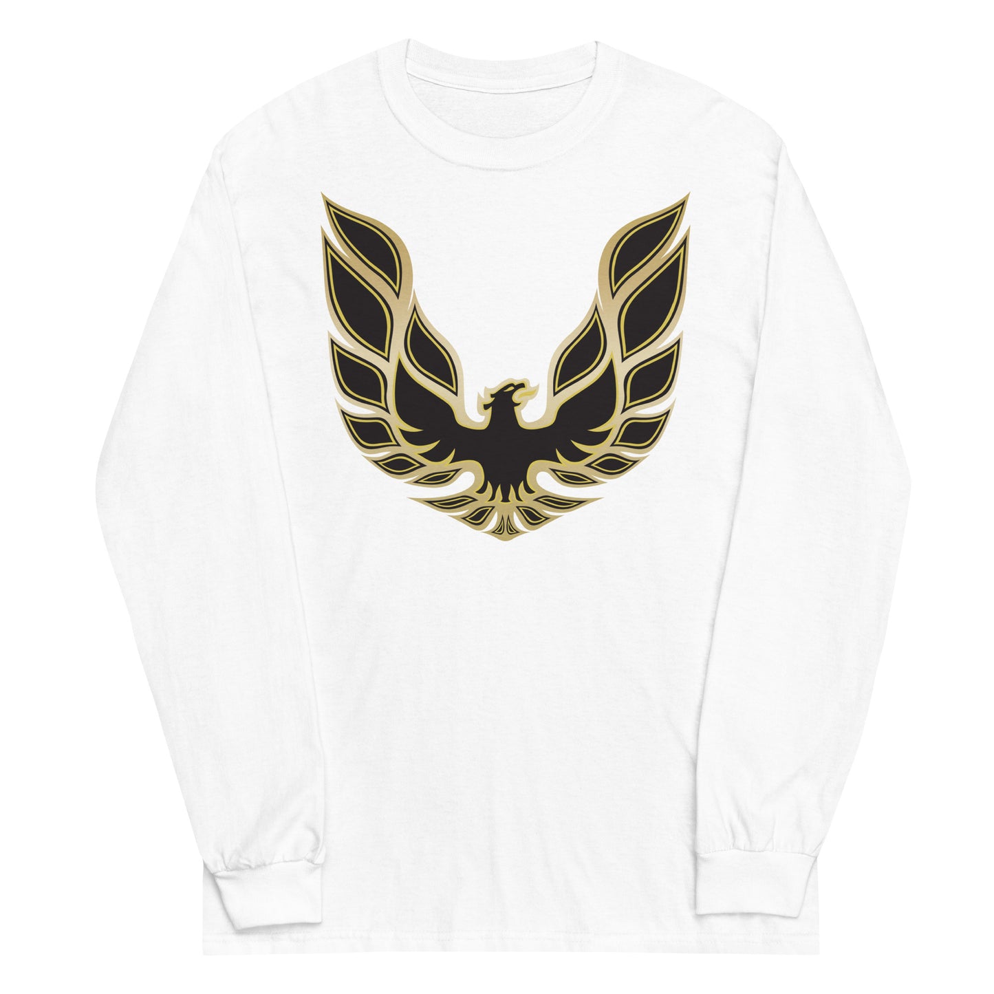 Screaming Chicken Hood Decal 70s Iconic Burt Reynolds Chase Movie Classic Muscle Car Phoenix Emblem Long Sleeve Shirt