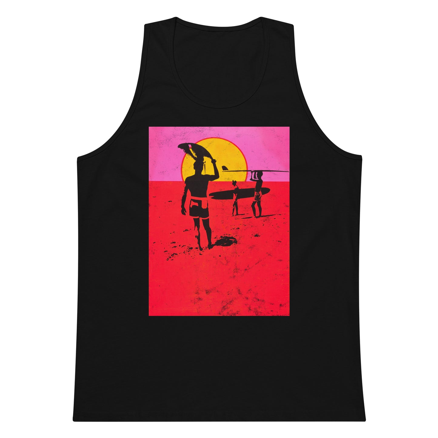 Endless Summer Neon Colors Retro Distressed Premium Tank Top
