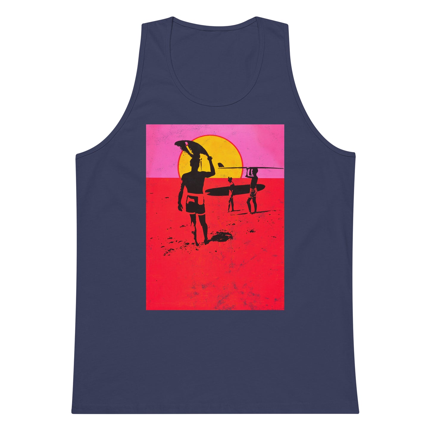 Endless Summer Neon Colors Retro Distressed Premium Tank Top