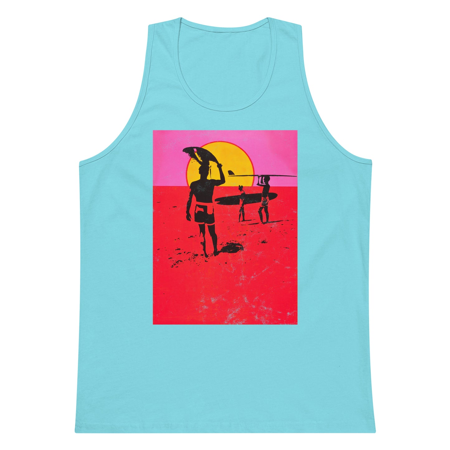 Endless Summer Neon Colors Retro Distressed Premium Tank Top