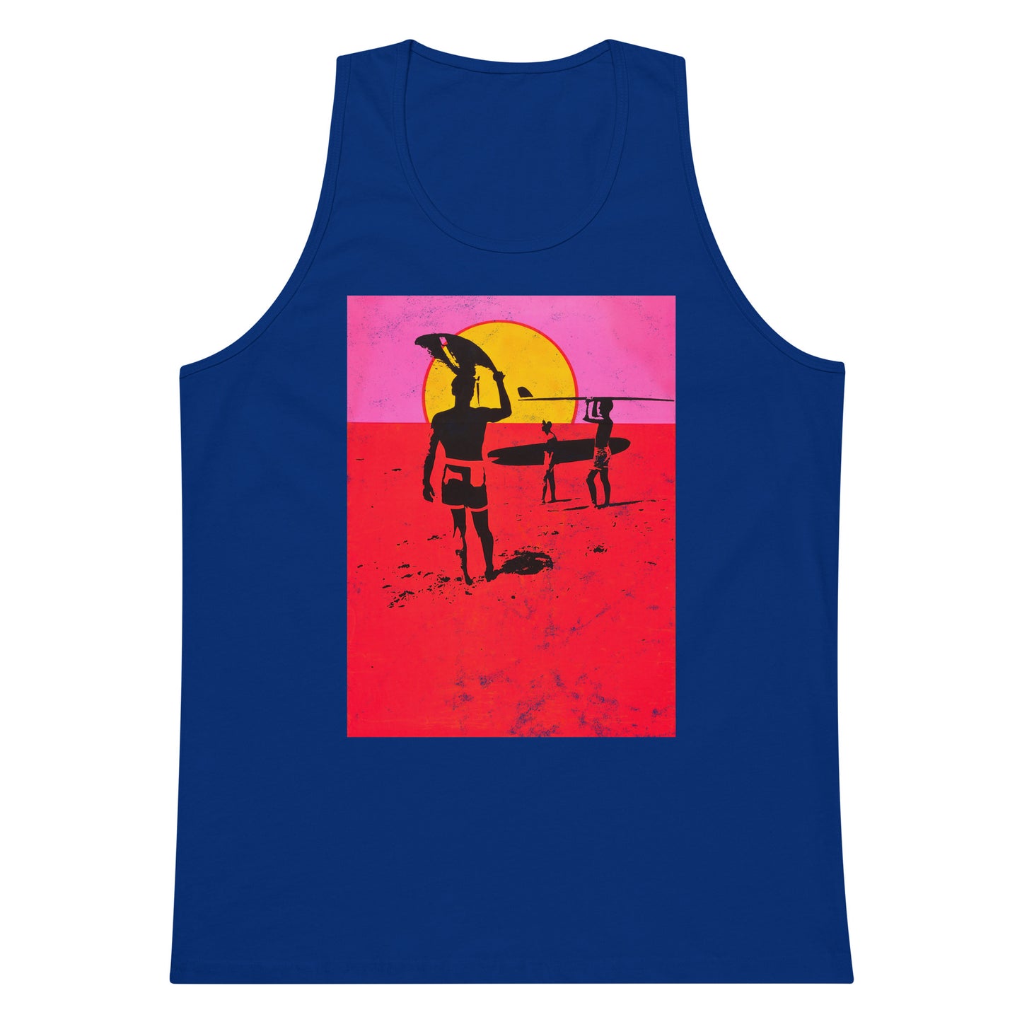 Endless Summer Neon Colors Retro Distressed Premium Tank Top