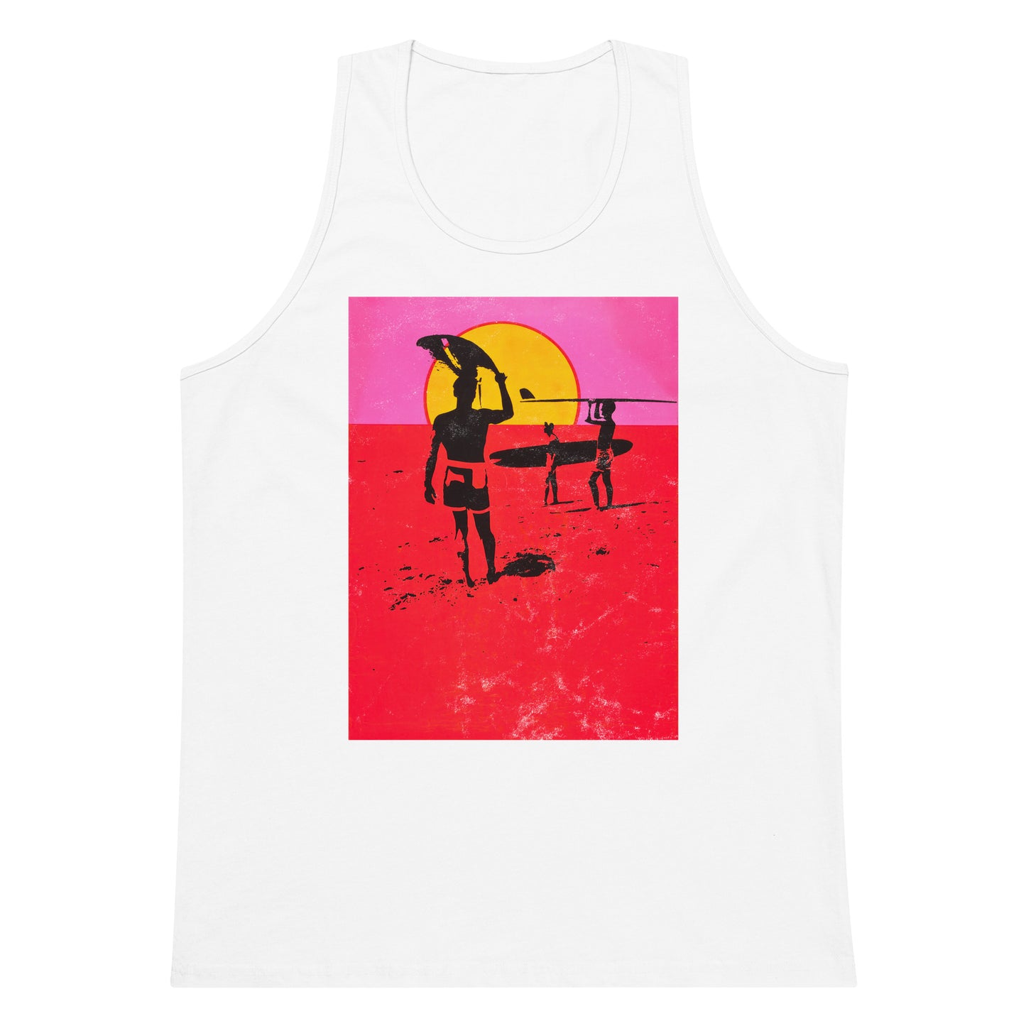 Endless Summer Neon Colors Retro Distressed Premium Tank Top