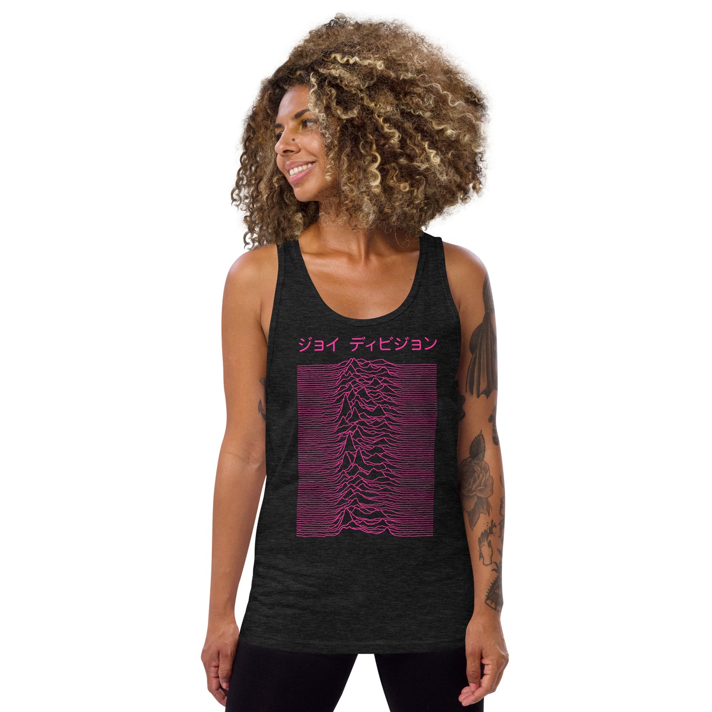 Japanese Pulsar Waveform (Dark Pink) | Retro Rockstar Tank Top