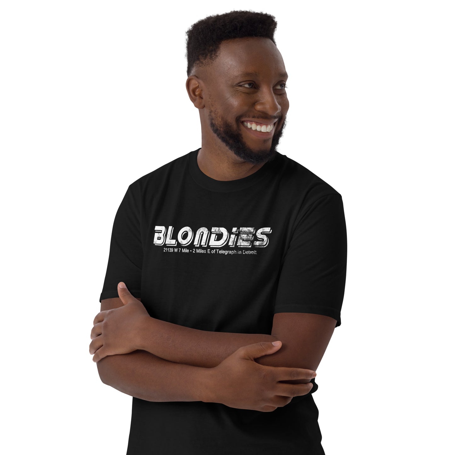 Blondies Detroit Legendary Rock Club Distressed Softstyle Venue Tee