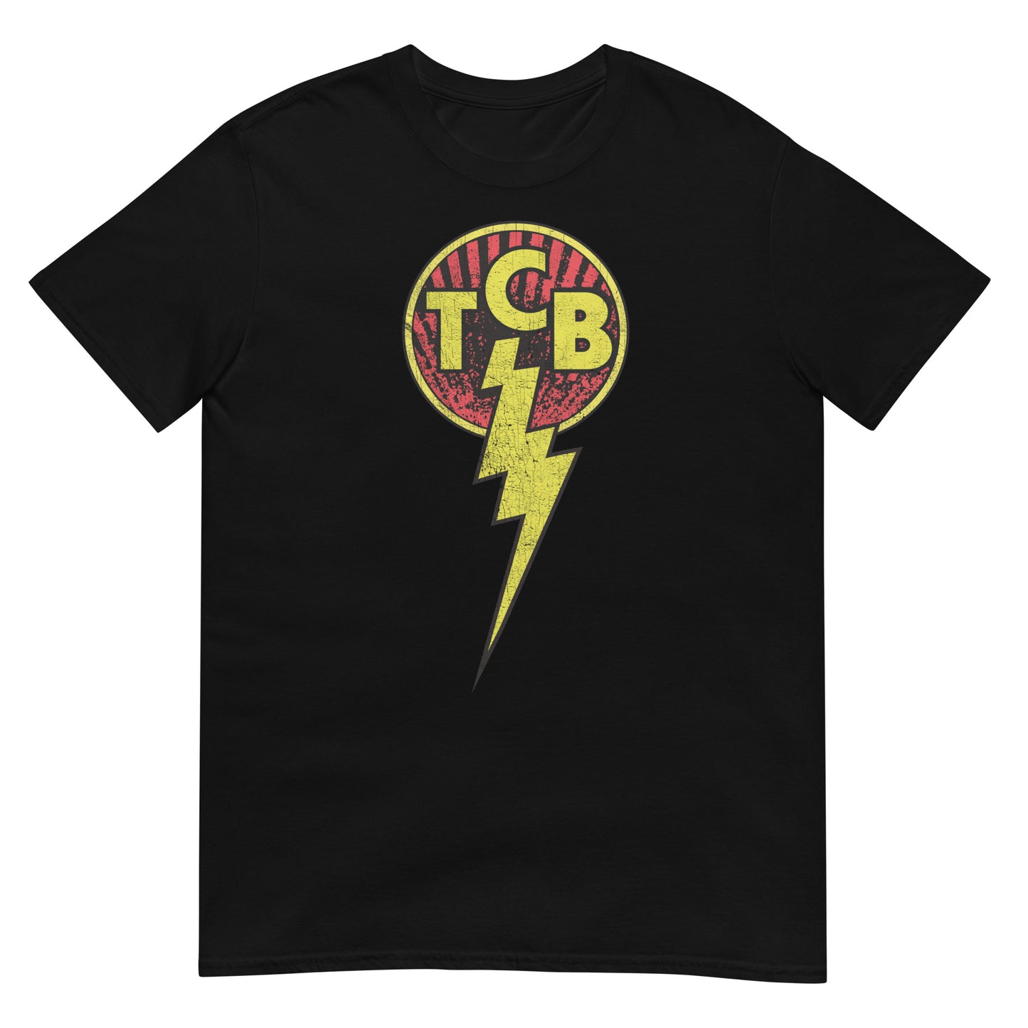 TCB Circle Distressed Logo | Taking Care Of Business Lightning Bolt Unisex T-Shirt