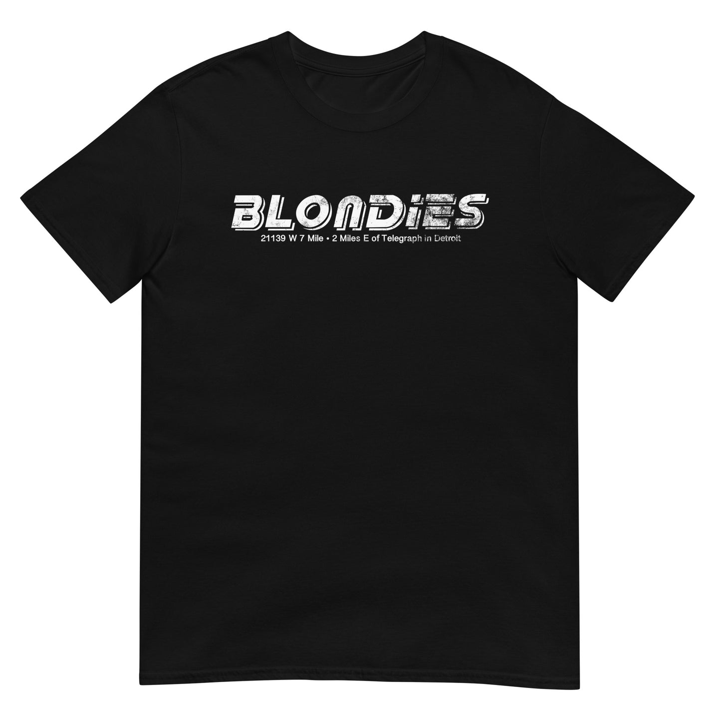 Blondies Detroit Legendary Rock Club Distressed Softstyle Venue Tee