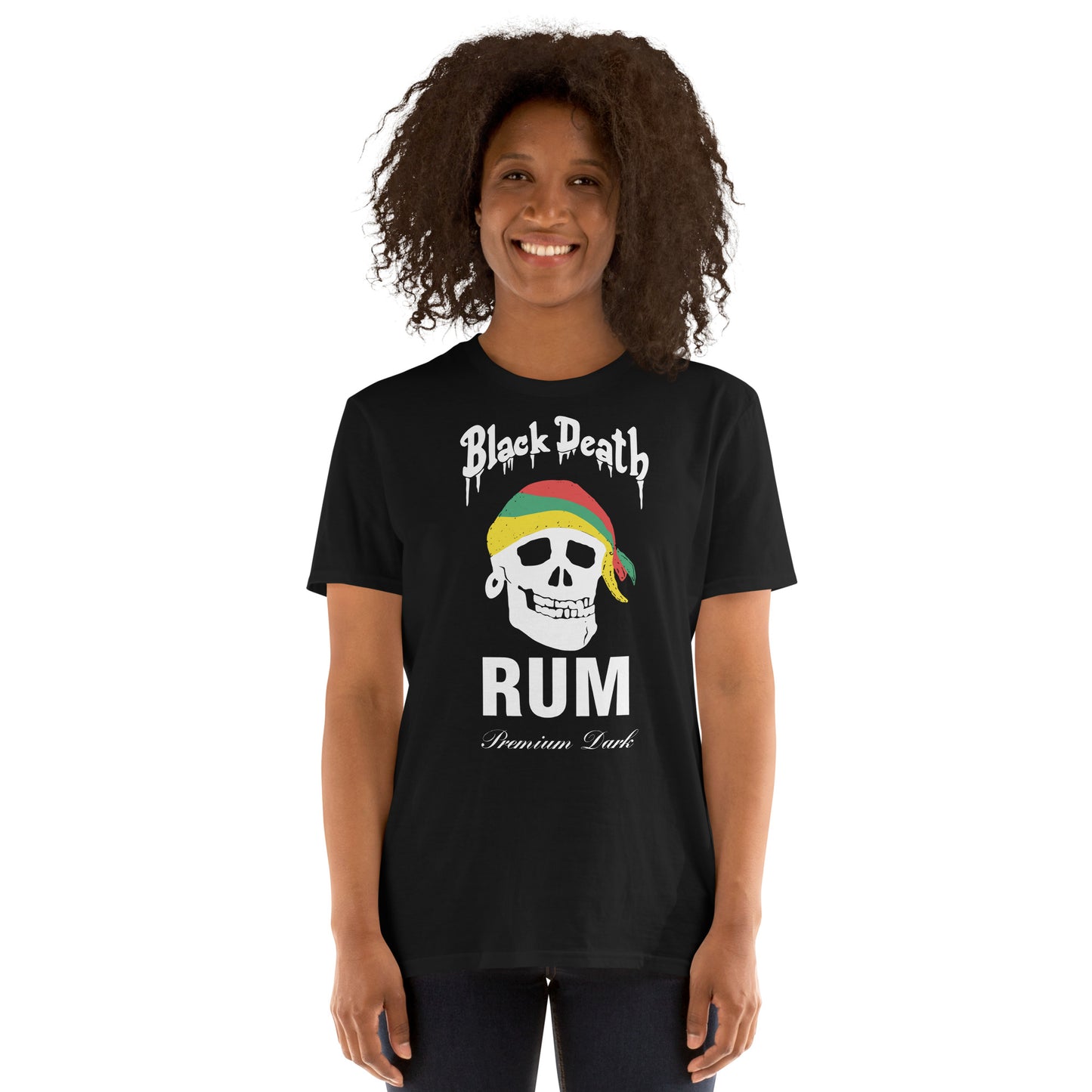 BD Rum Premium Dark Pirate Skull Softstyle Unisex T-Shirt