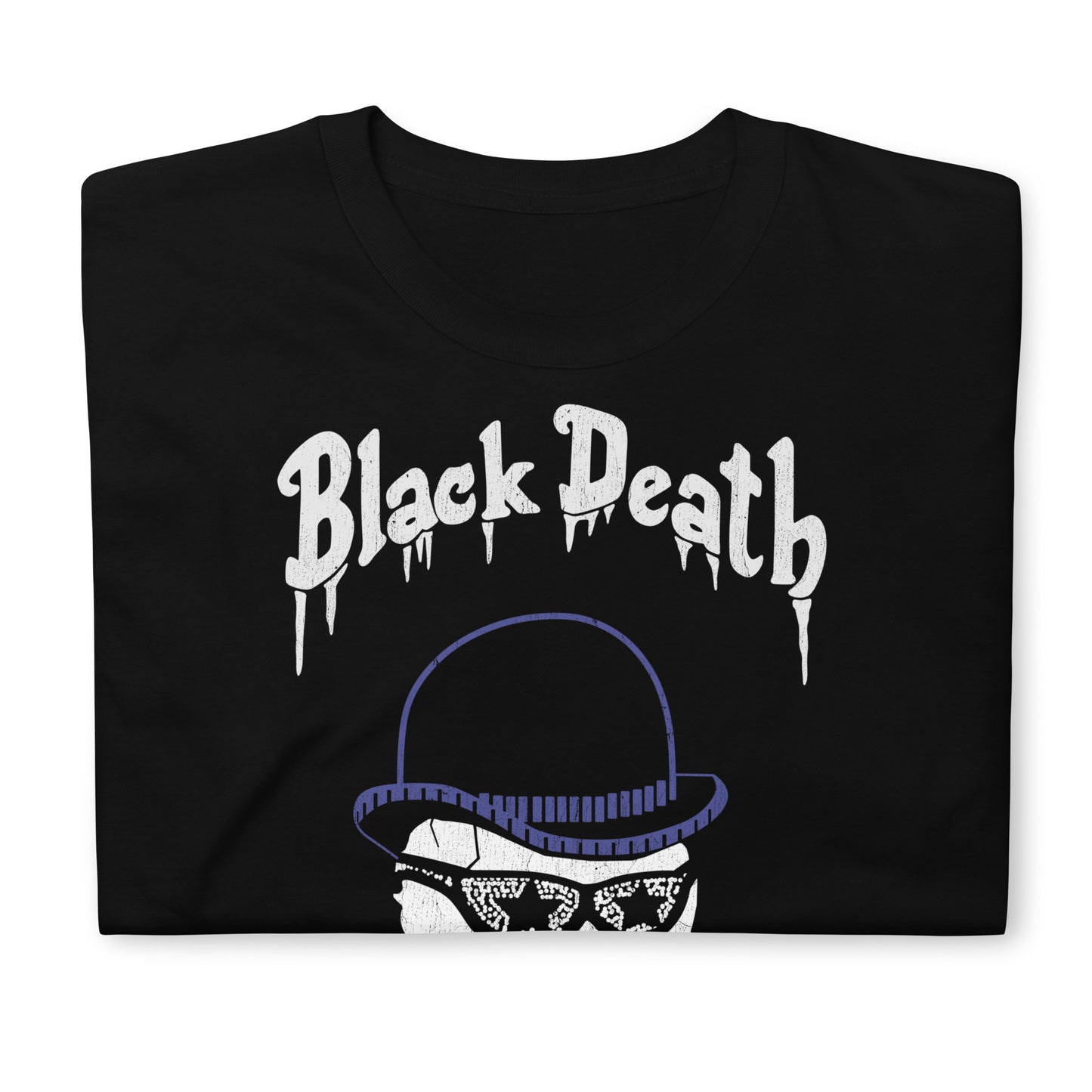 BD Gin Bowler Hat and Sunglasses Skull | Distressed Softstyle Unisex T-Shirt