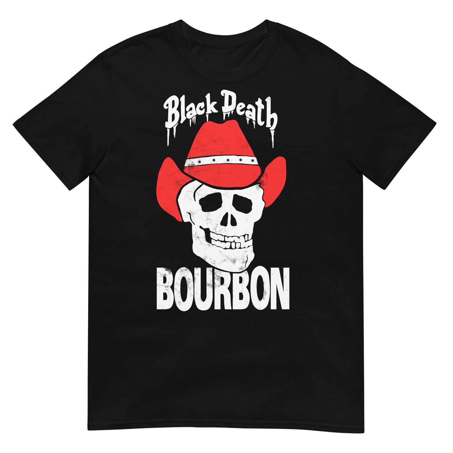 BD Bourbon Cowboy Skull Distressed Softstyle T-Shirt