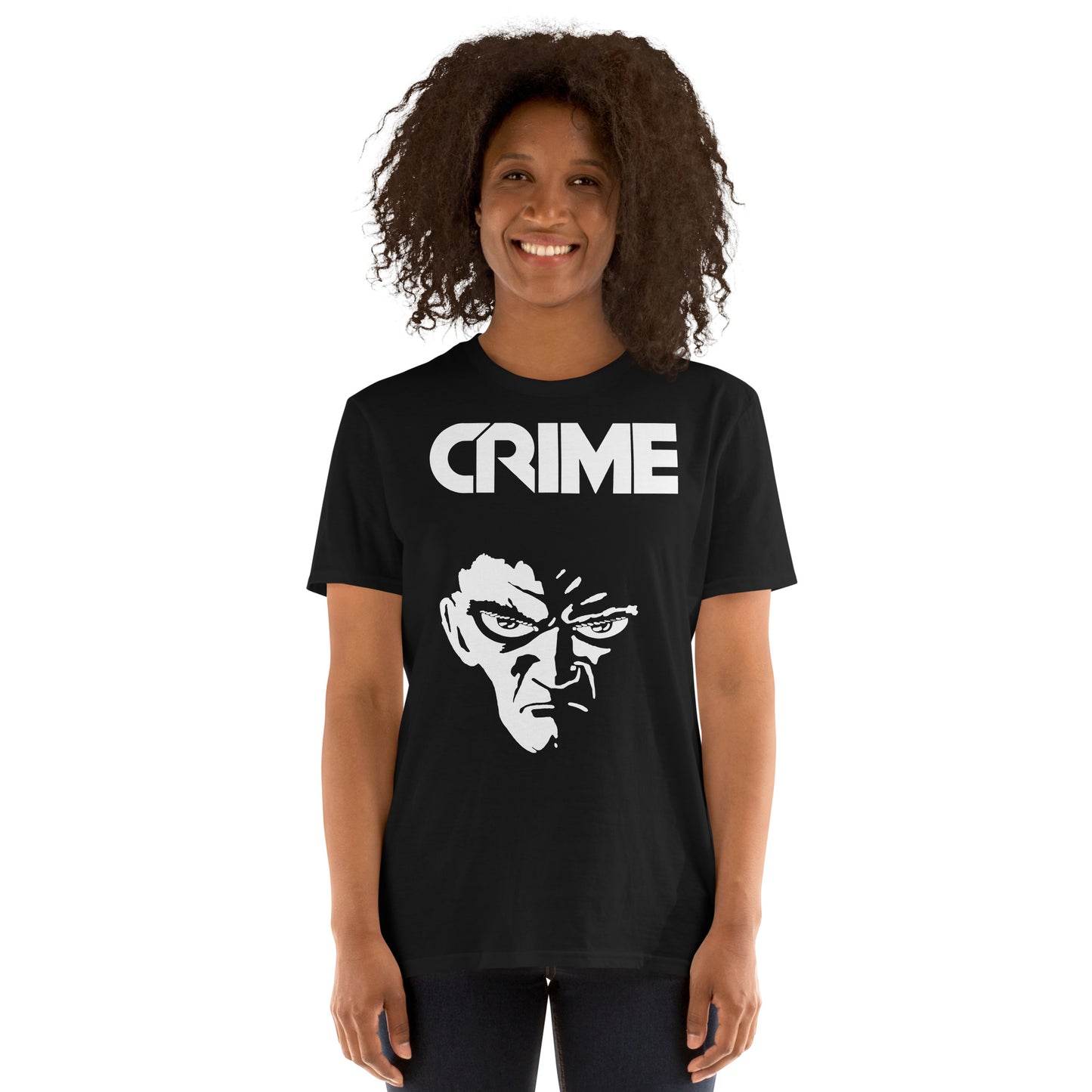 CRIME Raw 70s Punk Face | Softstyle Unisex Rebel Shirt