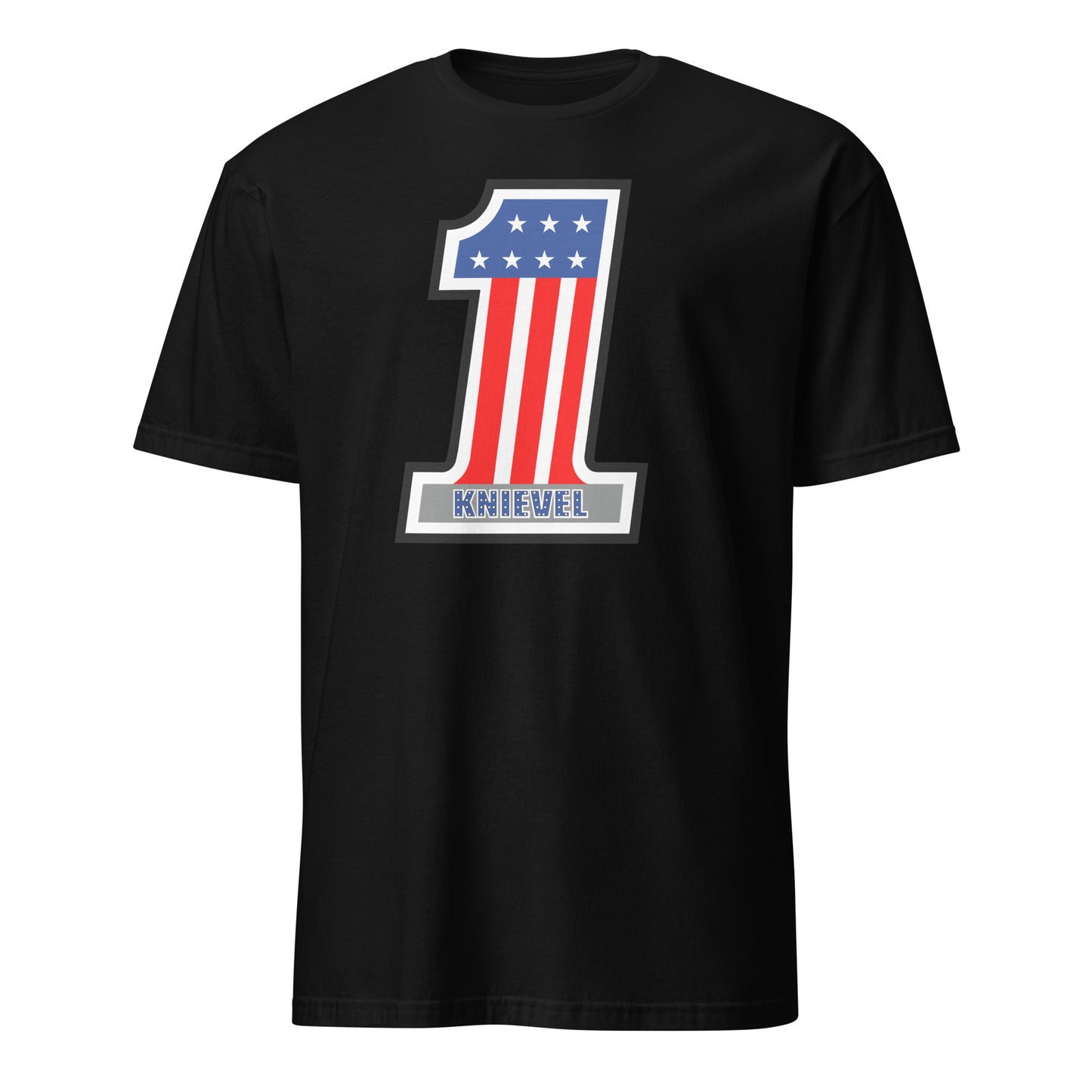 Number One Stars & Stripes Stuntman Motorcycle Racing #1 Softstyle Unisex T-Shirt