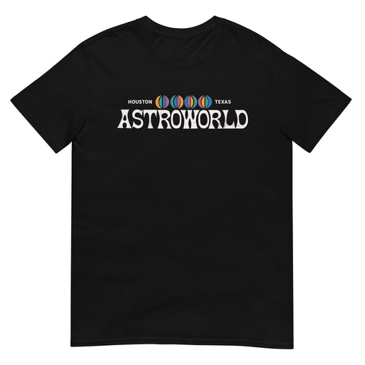 Houston Texas Defunct Theme Park Retro Logo Distressed Softstyle Unisex Tee