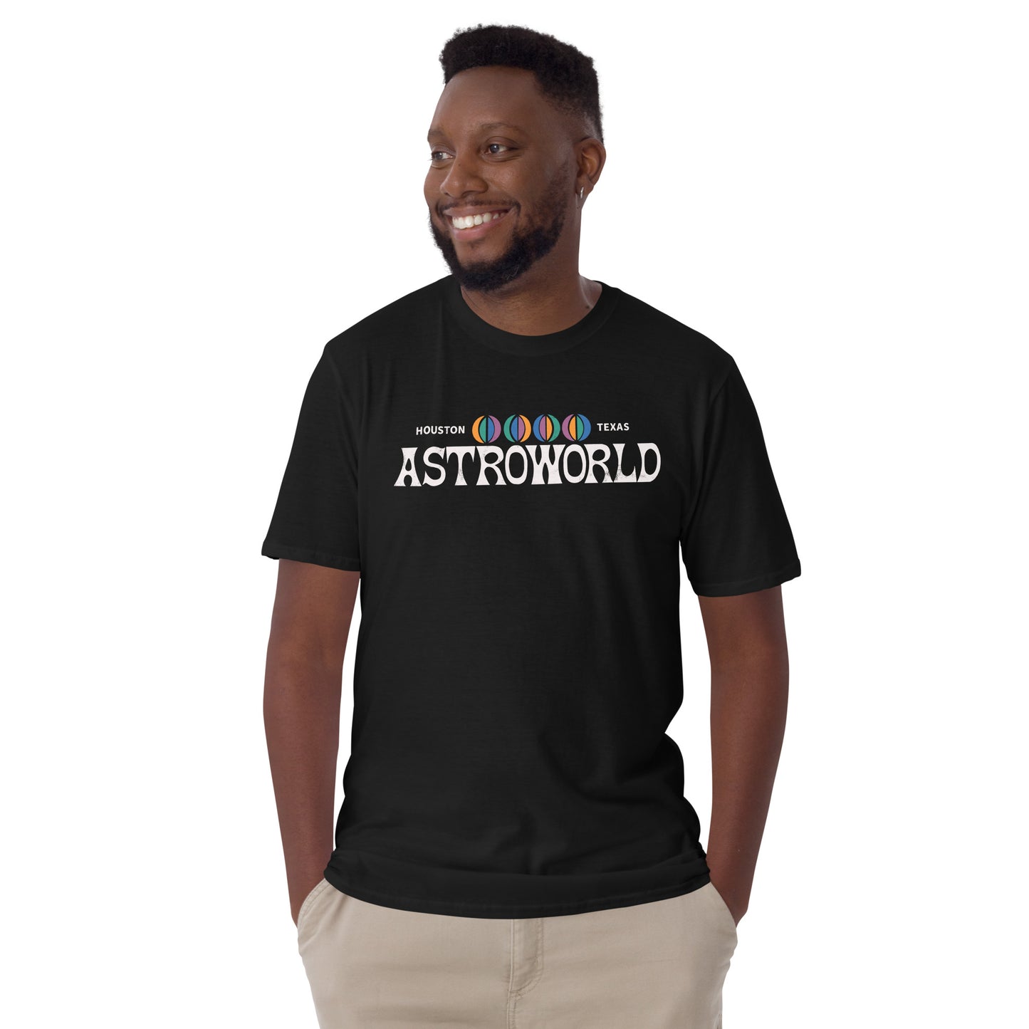 Houston Texas Defunct Theme Park Retro Logo Distressed Softstyle Unisex Tee