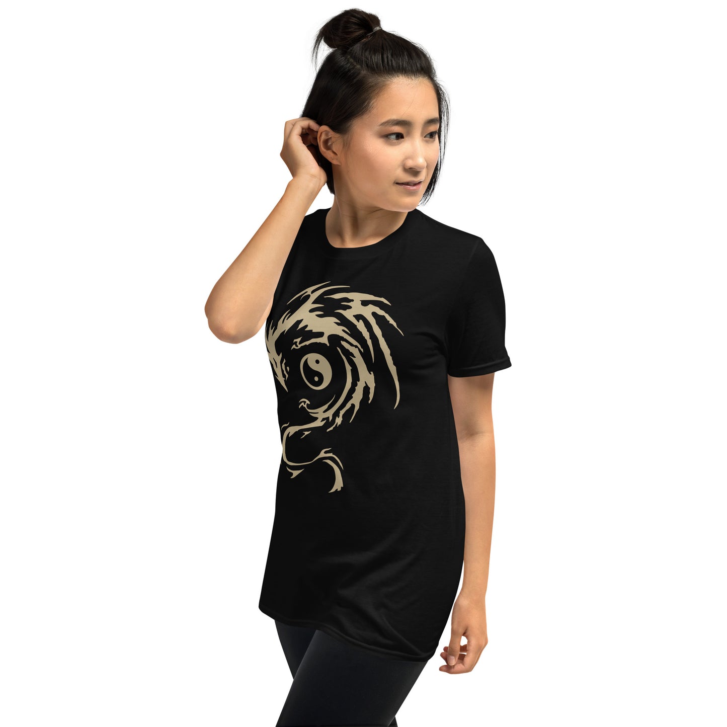 Comic Book Kung Fu Master Modern Dragon Logo Cosplay (Gold) Classic Tee