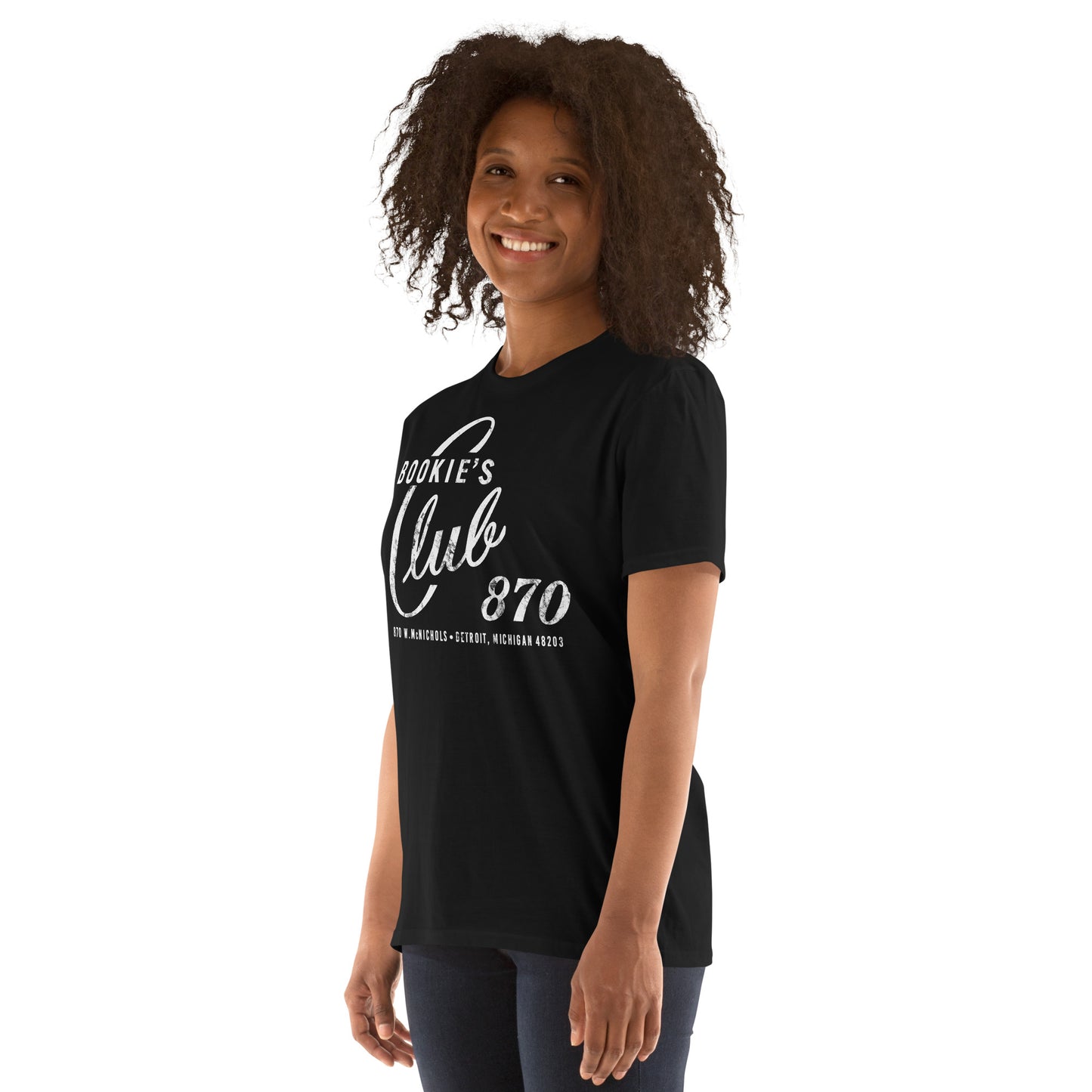 Bookie’s Club 870 Legendary Detroit Punk Venue Distressed Softstyle Unisex T-Shirt