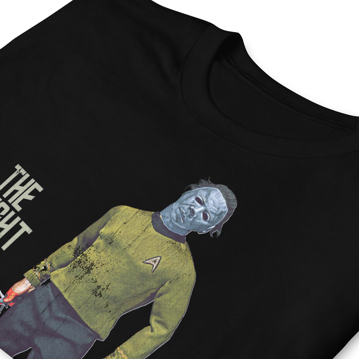 The Night HE Beamed Home: Halloween x Trek Sci-Fi Horror Shatner Mash-Up Unisex T-Shirt
