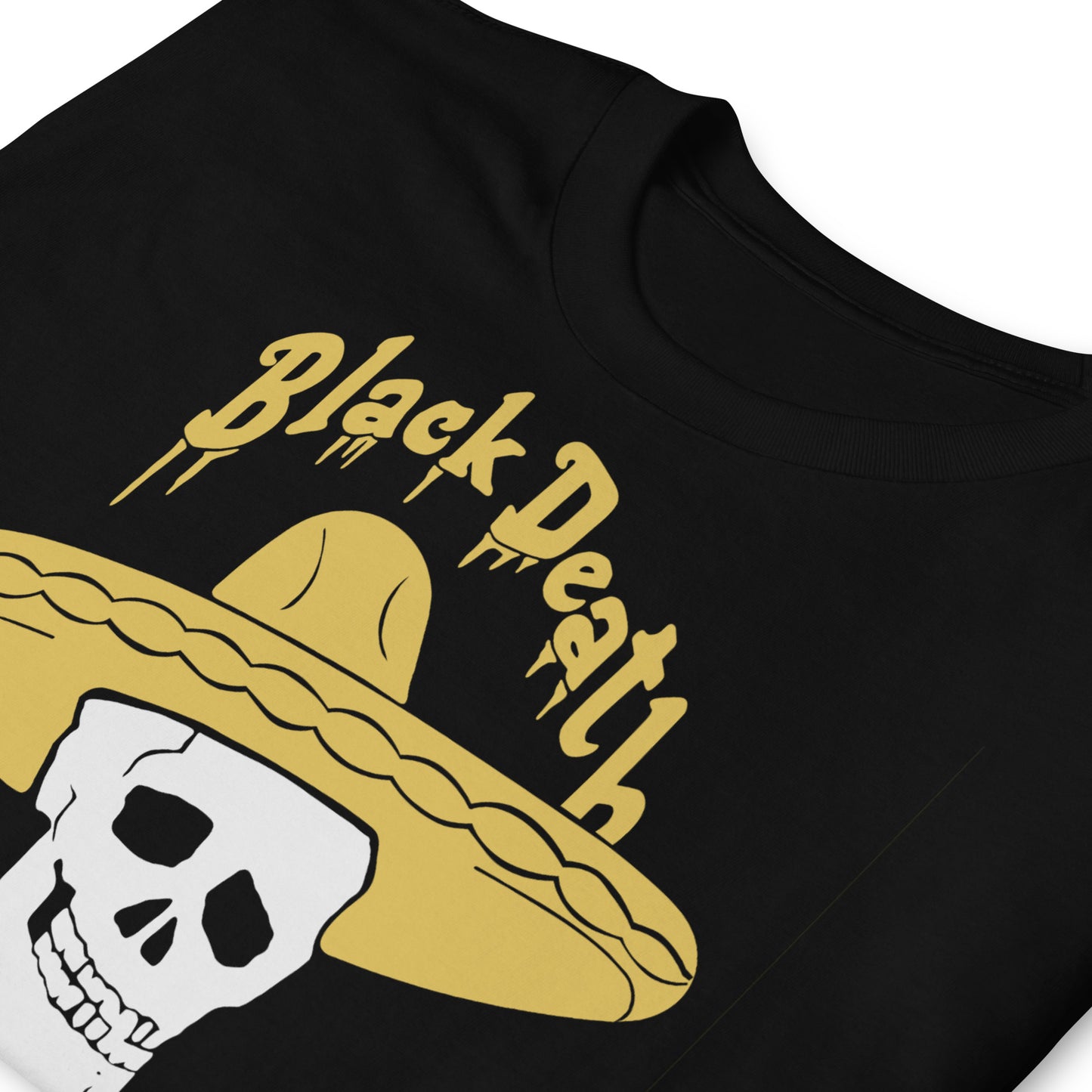 BD Gold Tequila Sombrero Skull | Imported From Mexico | Softstyle Unisex T-Shirt