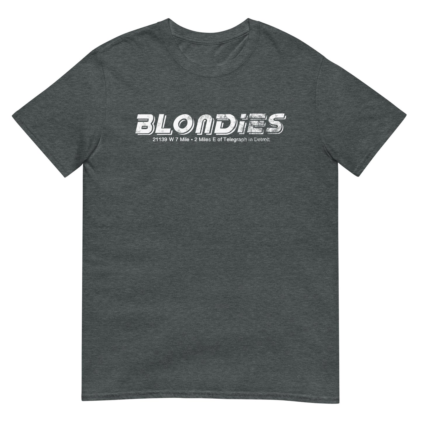 Blondies Detroit Legendary Rock Club Distressed Softstyle Venue Tee