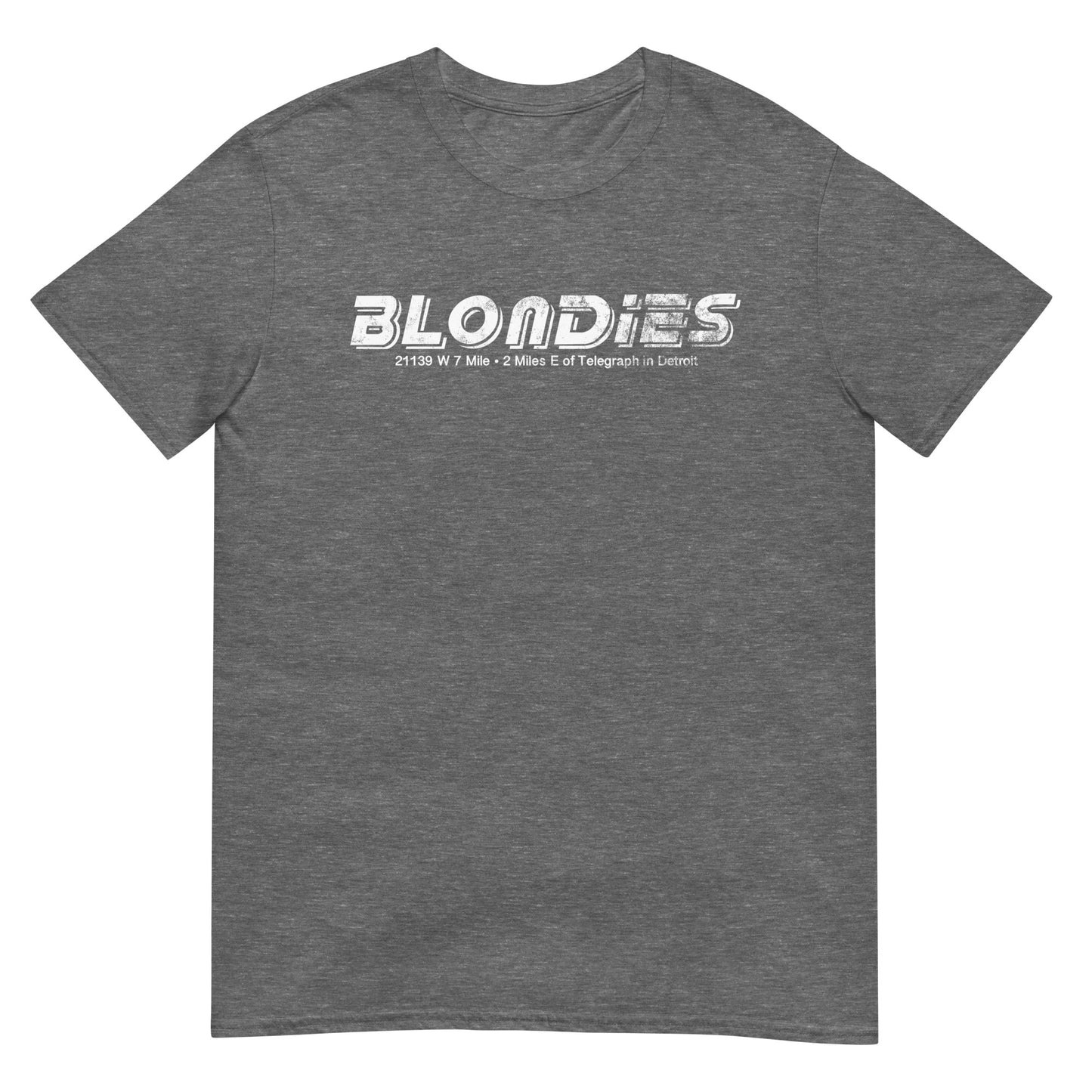 Blondies Detroit Legendary Rock Club Distressed Softstyle Venue Tee