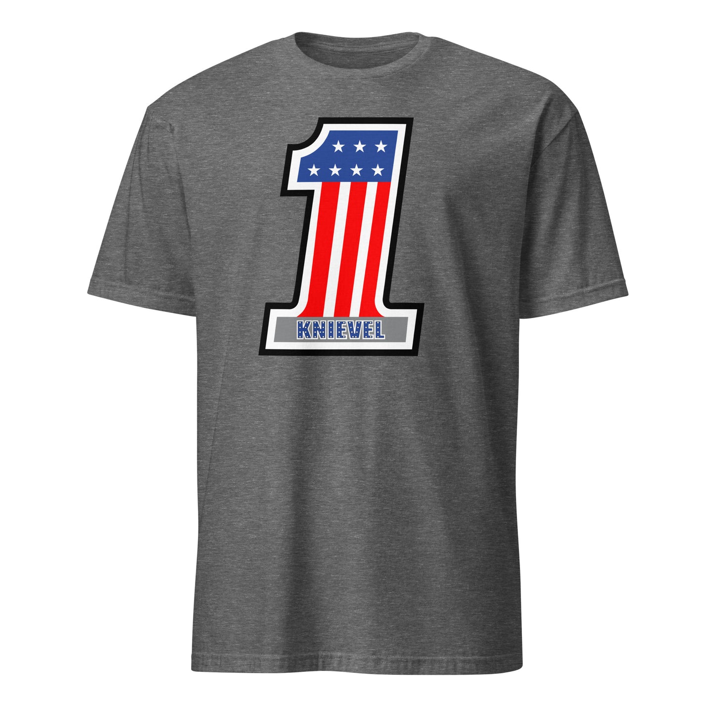 Number One Stars & Stripes Stuntman Motorcycle Racing #1 Softstyle Unisex T-Shirt
